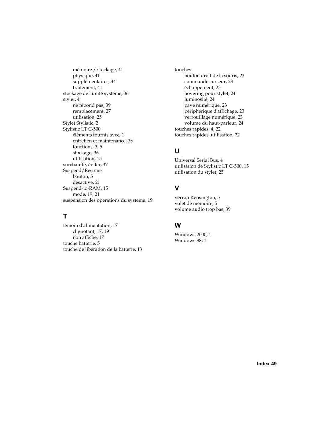 Fujitsu C-500 manual Sk\Vltxh, Wudlwhphqw, Vw\Ohw, Uhpsodfhphqw Xwlolvdwlrq 6W\OHW6W\OLVWLF, Irqfwlrqv Vwrfndjh Xwlolvdwlrq 