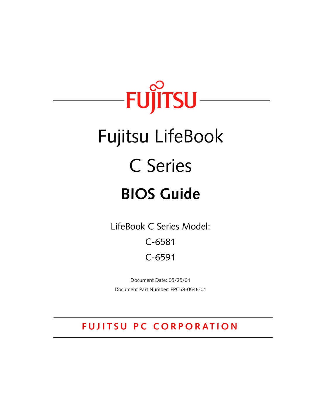 Fujitsu C-6591, C-6581 manual Fujitsu LifeBook Series 