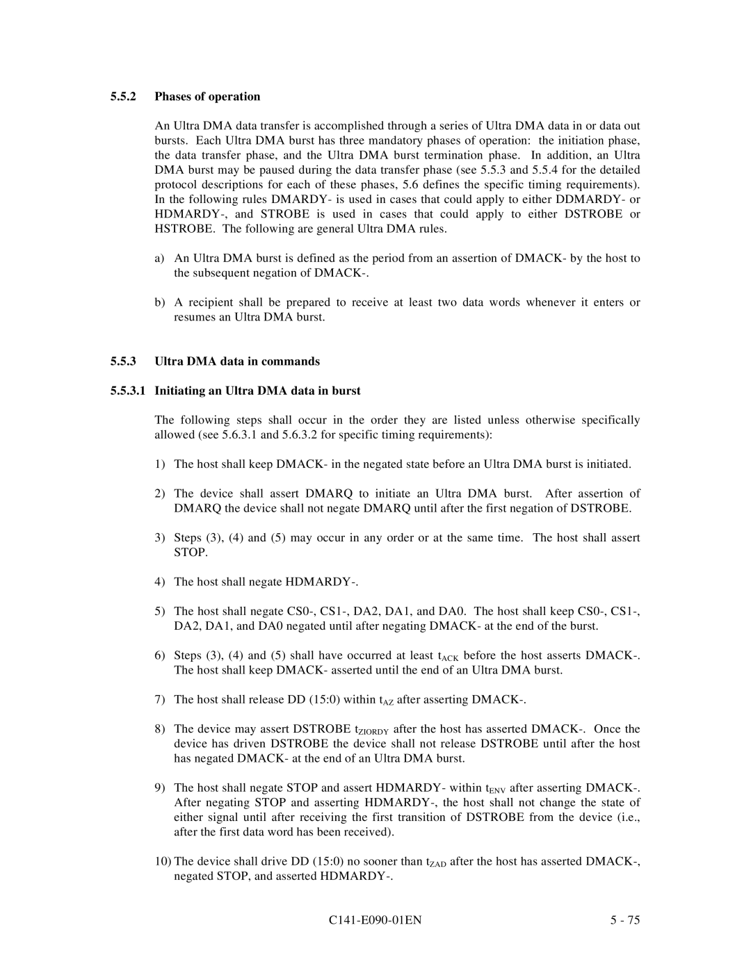 Fujitsu C141-E090-02EN manual Phases of operation 