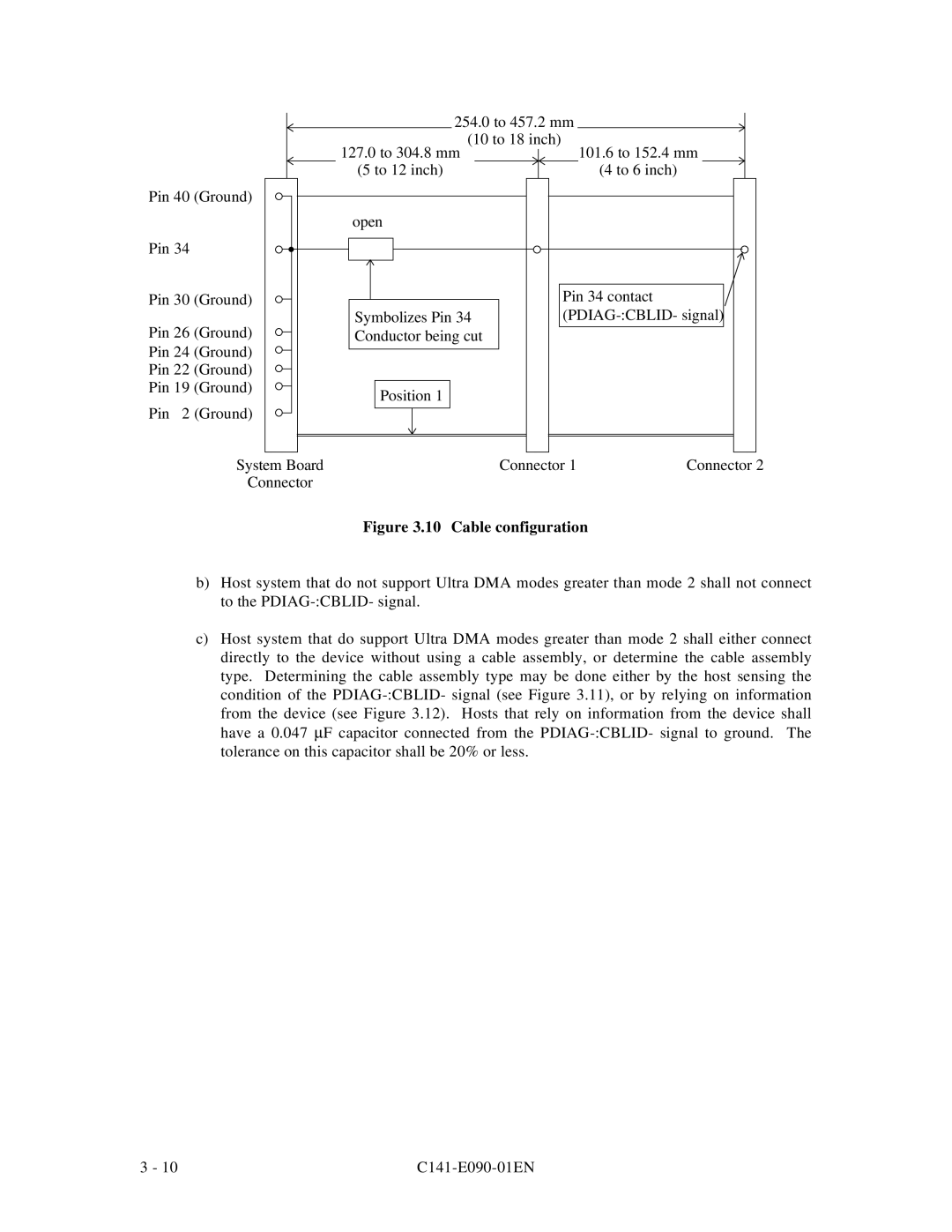 Fujitsu C141-E090-02EN manual Cable configuration 