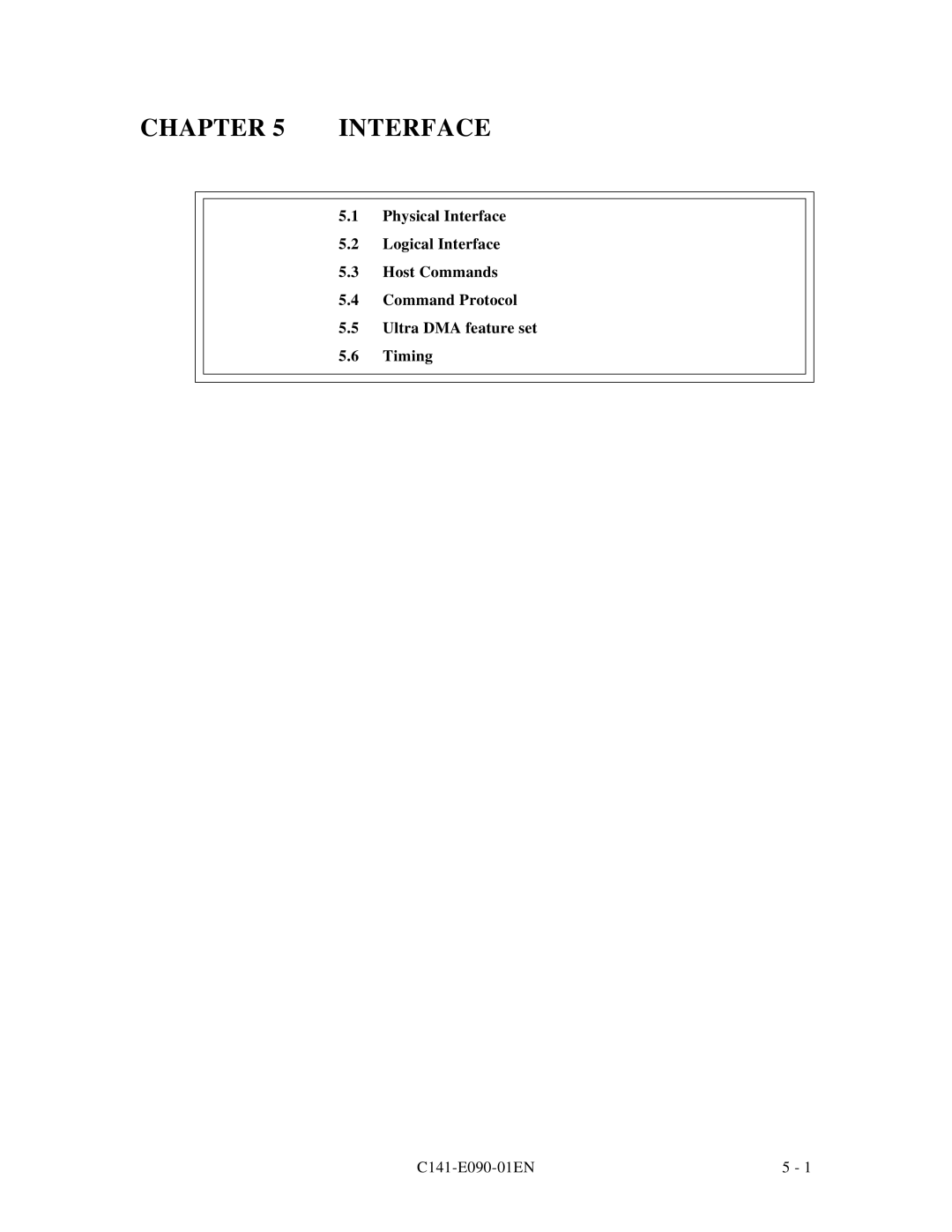 Fujitsu C141-E090-02EN manual Interface 