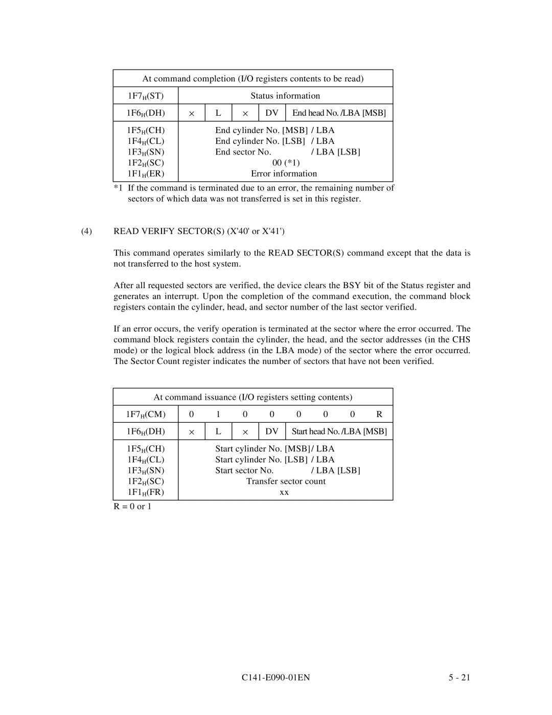 Fujitsu C141-E090-02EN manual Lba 