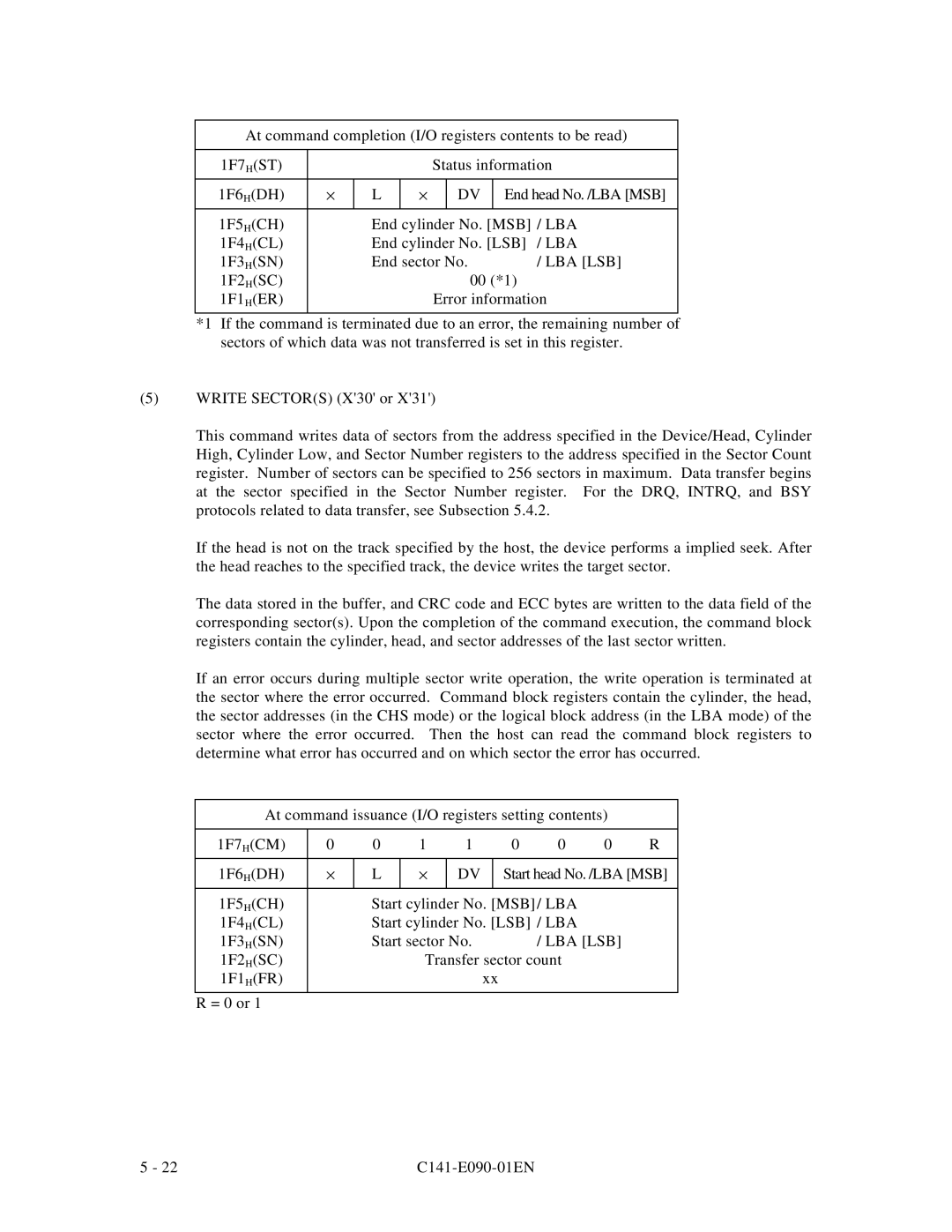 Fujitsu C141-E090-02EN manual Lba 