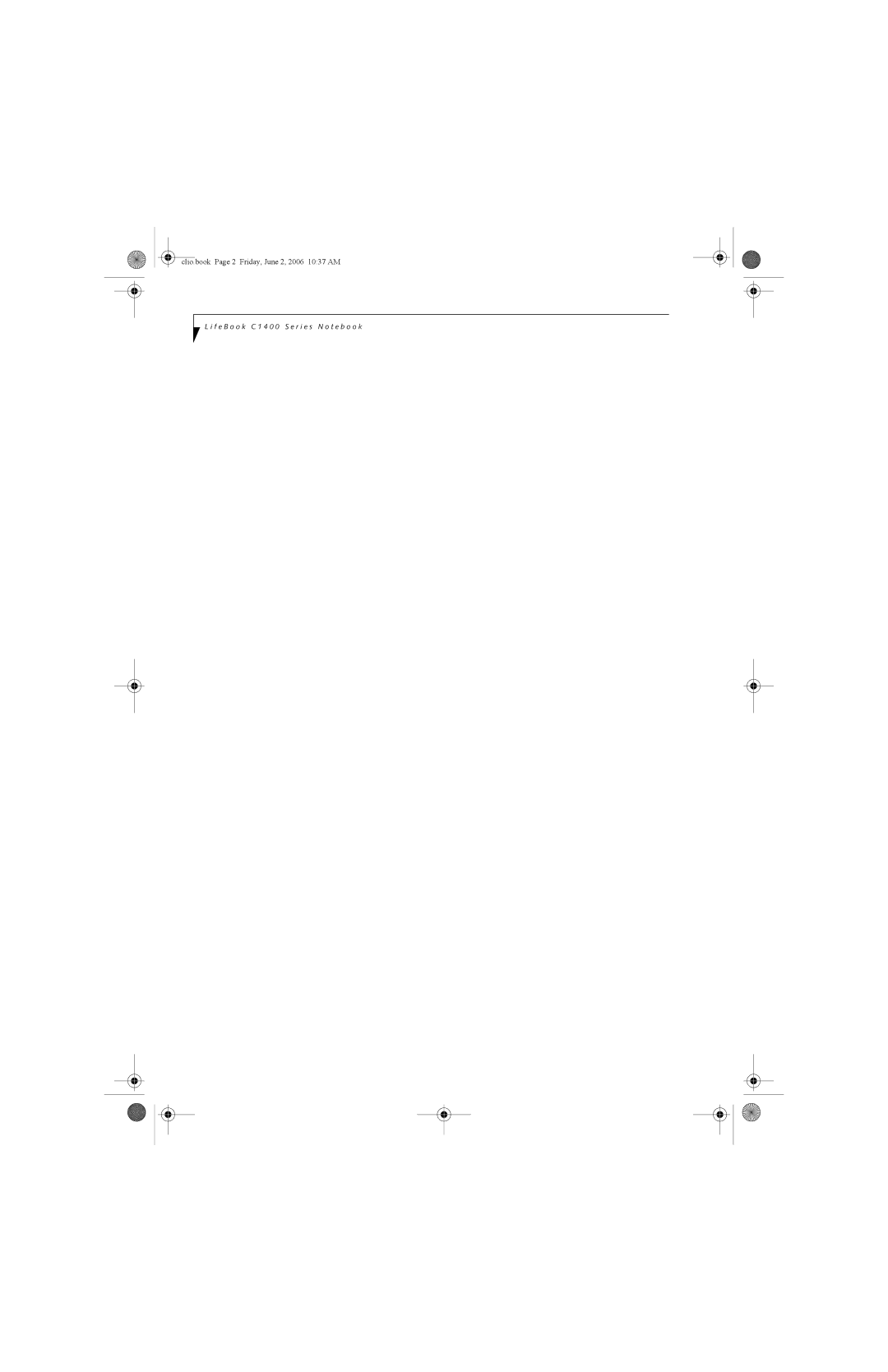 Fujitsu C1410 manual Clio.book Page 2 Friday, June 2, 2006 1037 AM 