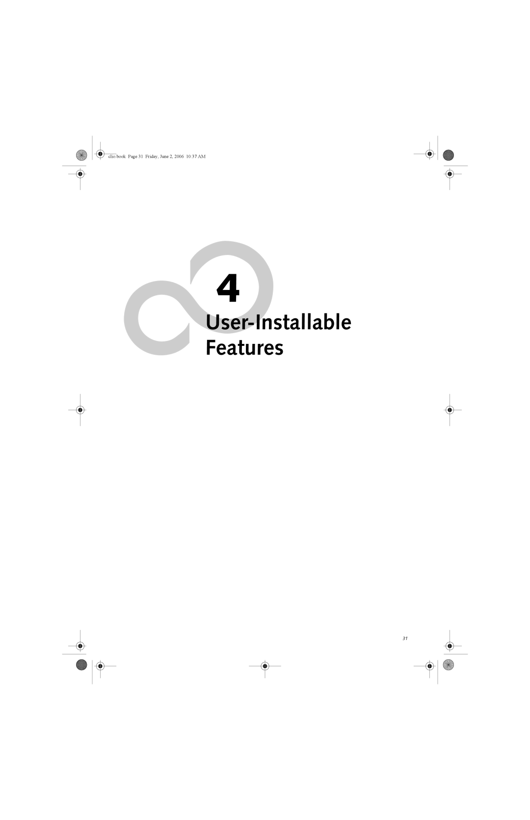 Fujitsu C1410 manual User-Installable Features 