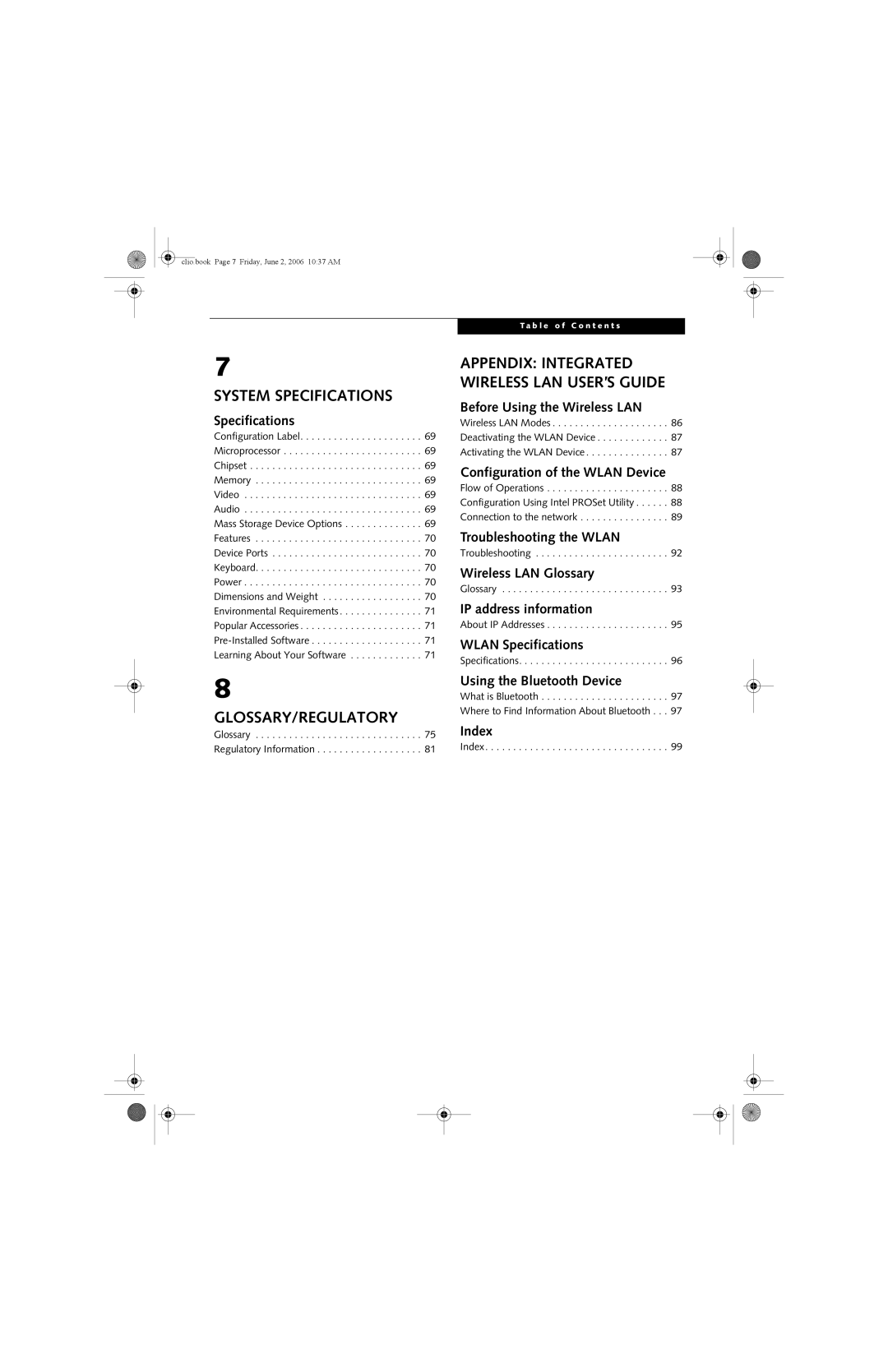 Fujitsu C1410 manual System Specifications 