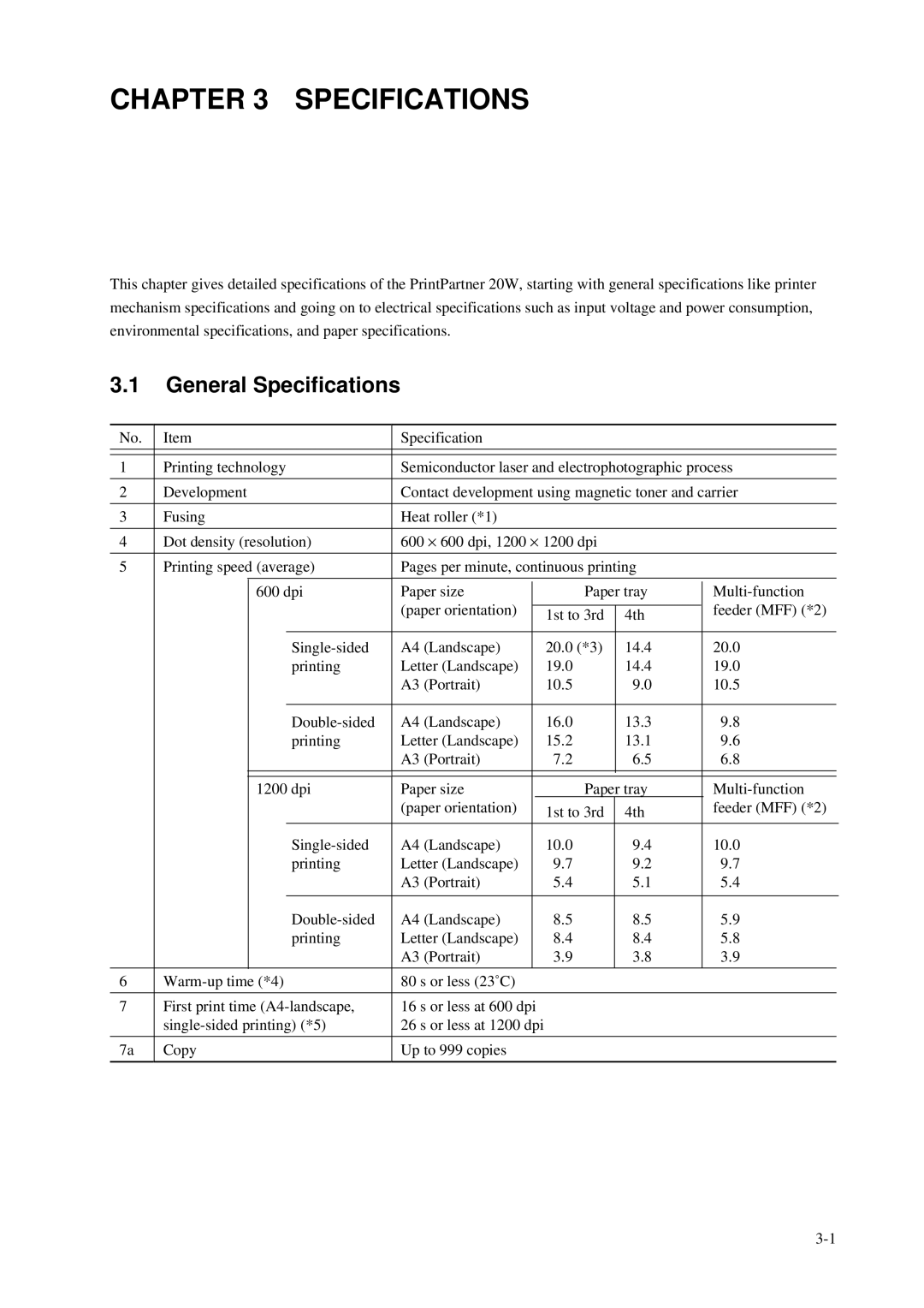 Fujitsu C145-C037-01EN manual General Specifications 