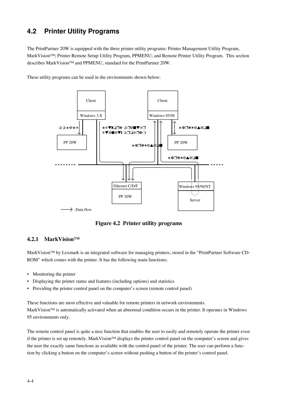 Fujitsu C145-C037-01EN manual Printer Utility Programs, Printer utility programs MarkVision 