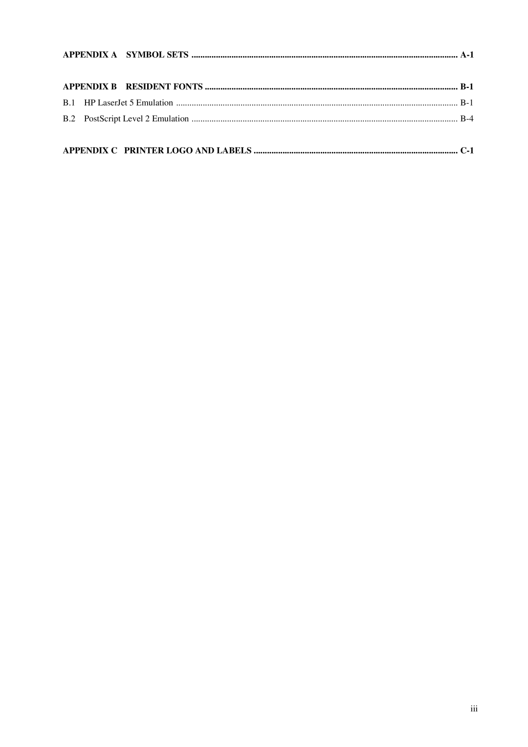 Fujitsu C145-C037-01EN manual HP LaserJet 5 Emulation PostScript Level 2 Emulation 