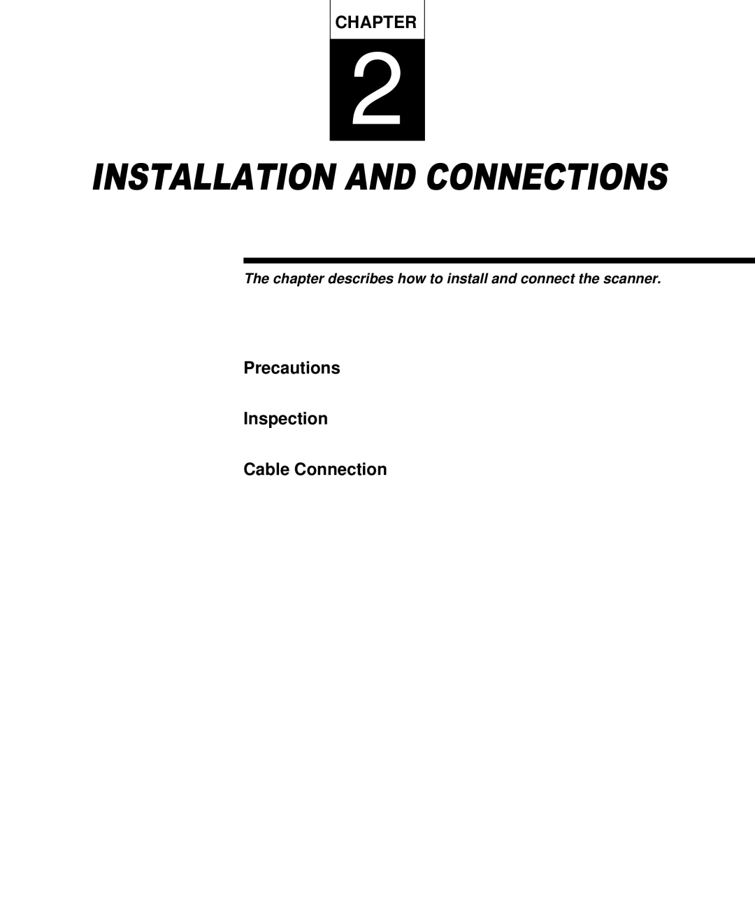 Fujitsu C150-E141-02EN manual Installation and Connections 