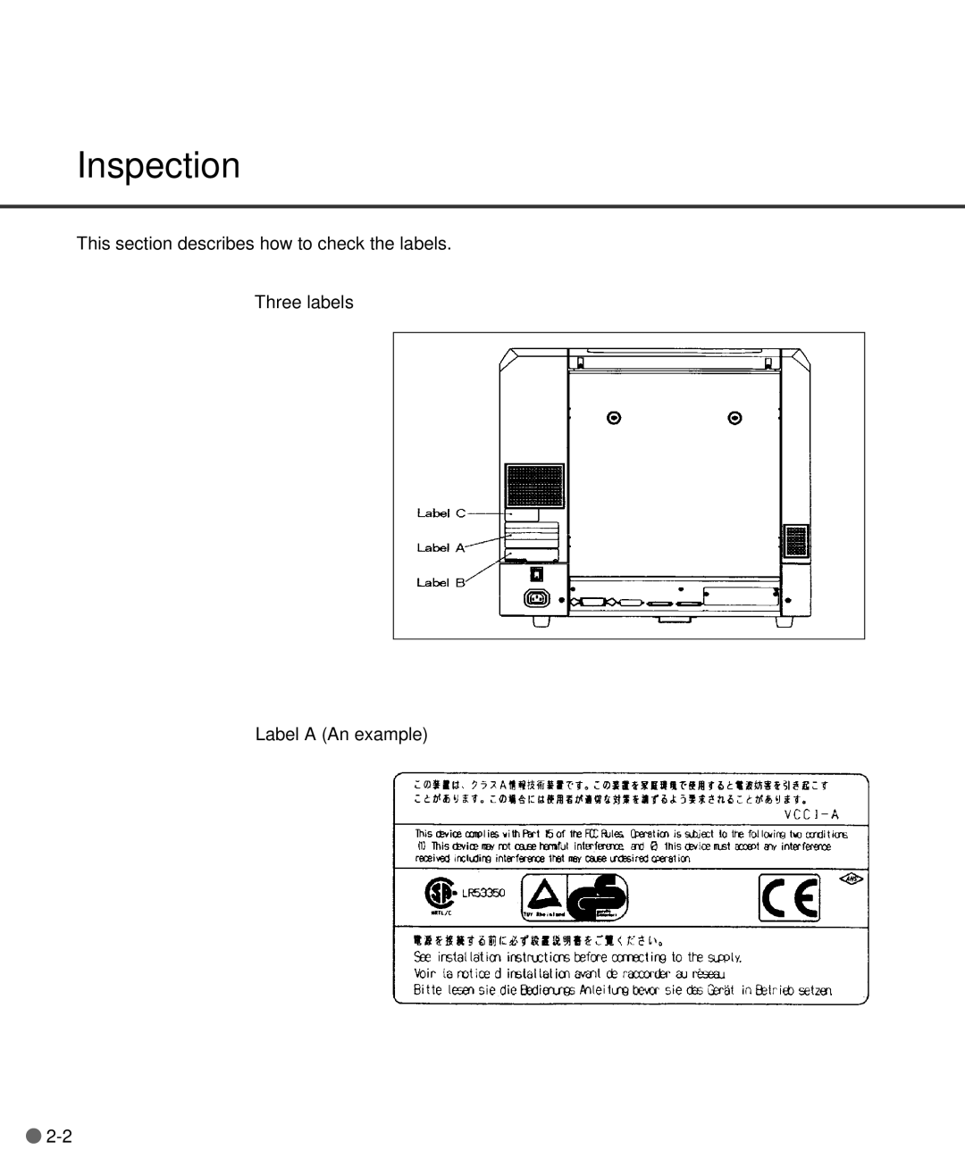 Fujitsu C150-E141-02EN manual Inspection 