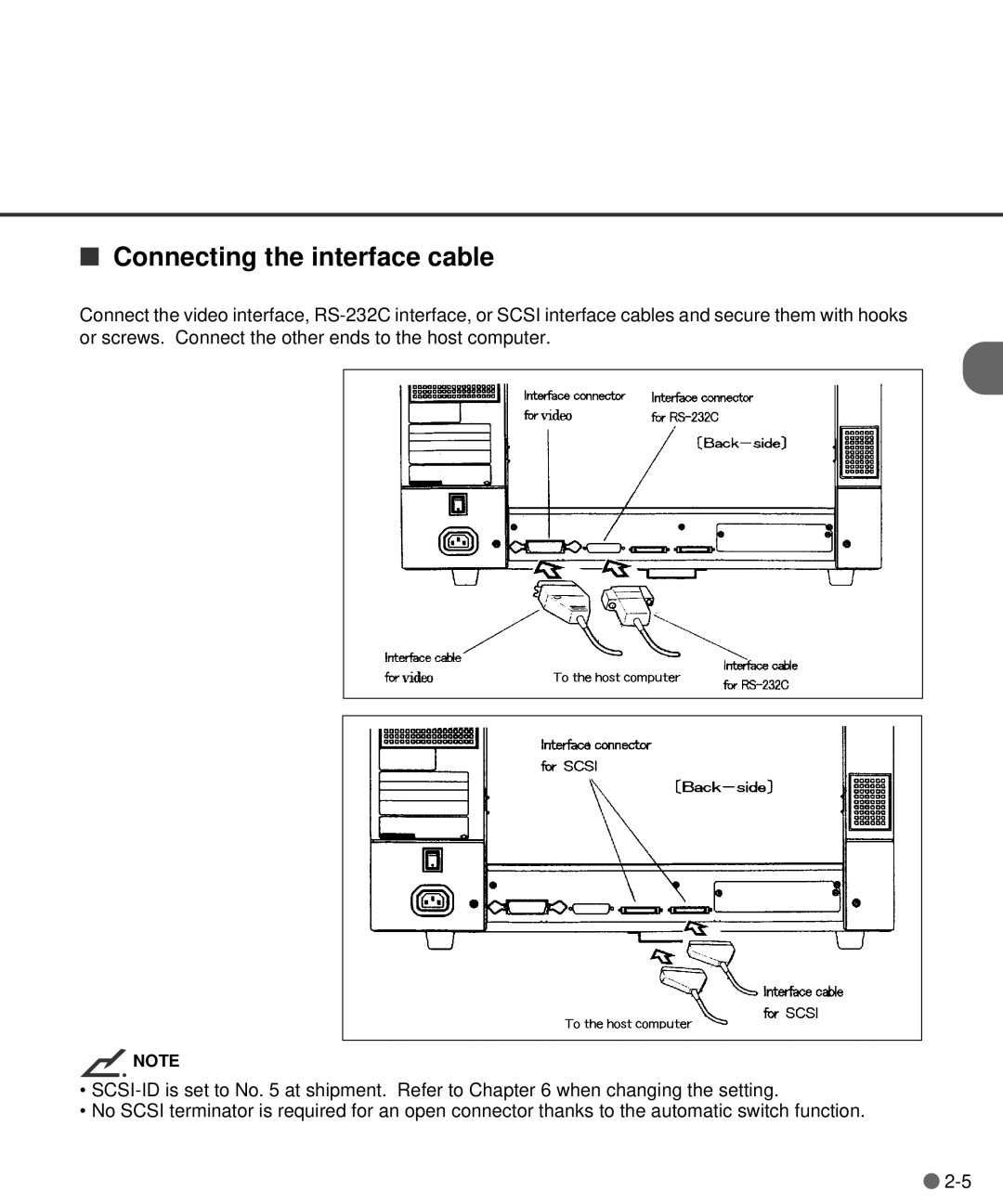 Fujitsu C150-E141-02EN manual Connecting the interface cable 