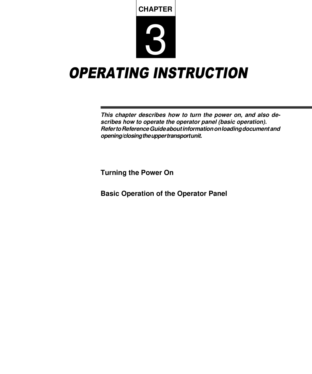 Fujitsu C150-E141-02EN manual Operating Instruction 