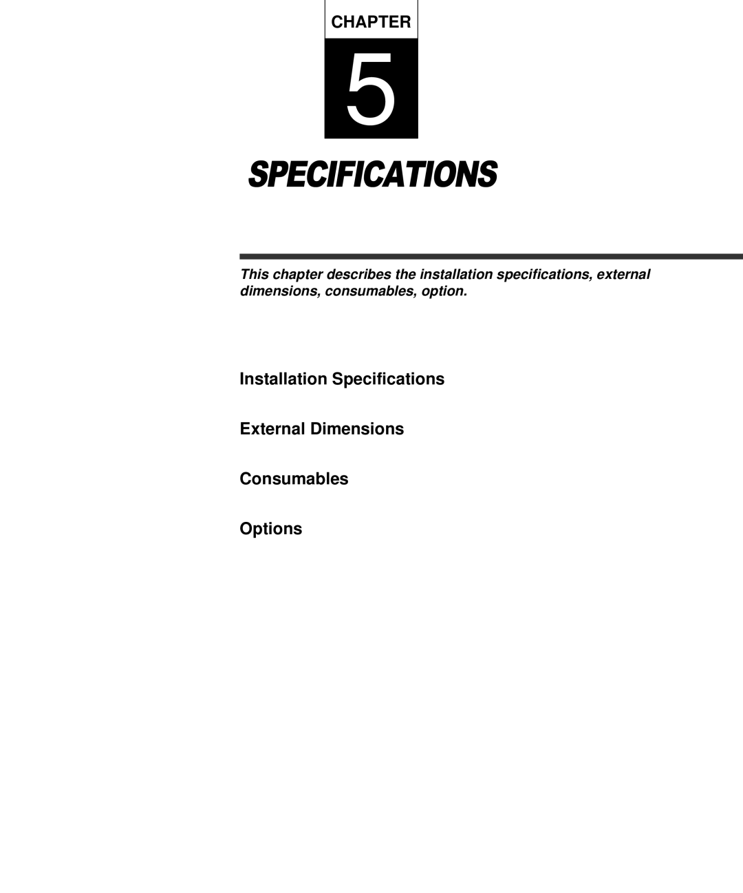 Fujitsu C150-E141-02EN manual Specifications 