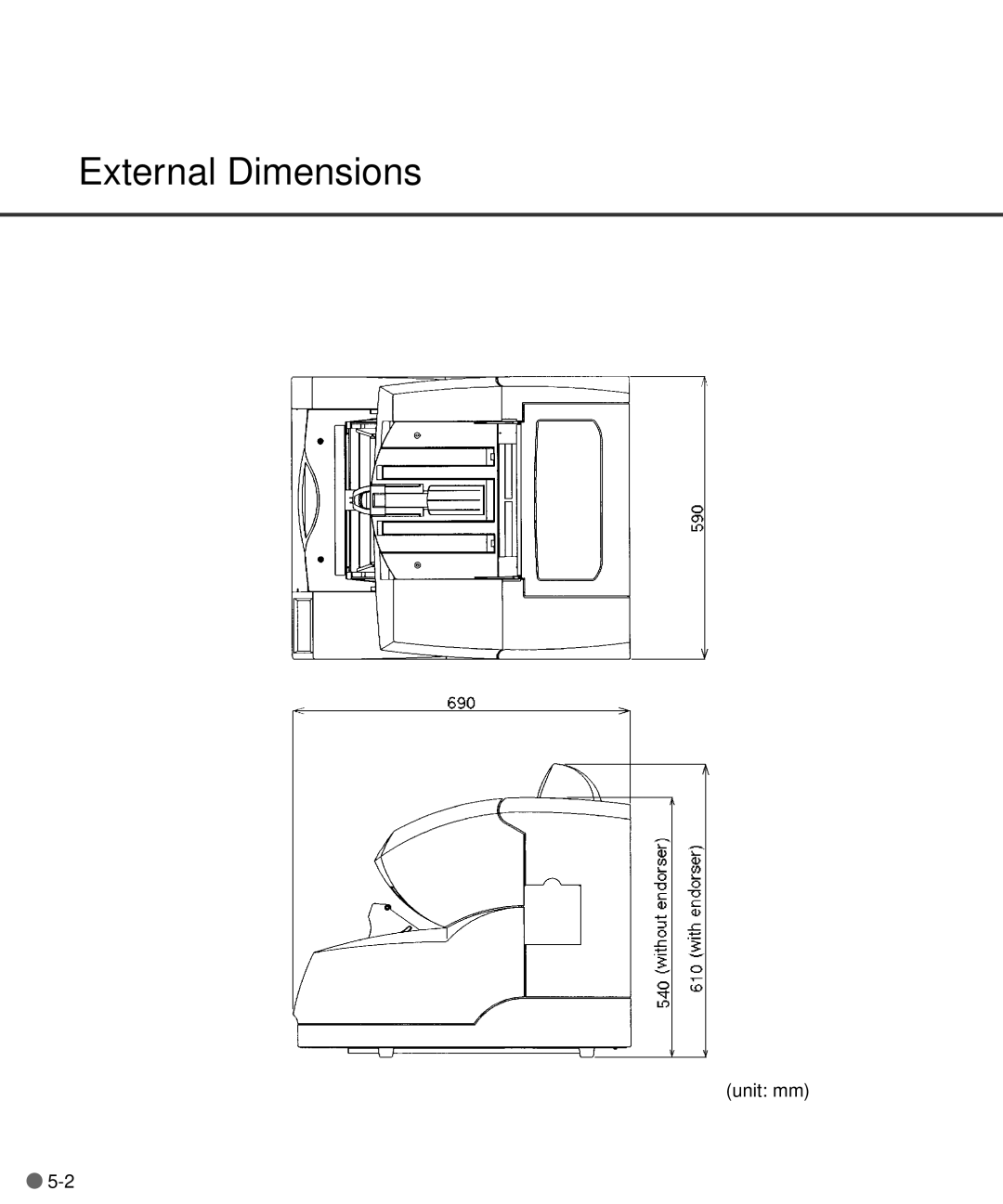 Fujitsu C150-E141-02EN manual External Dimensions 