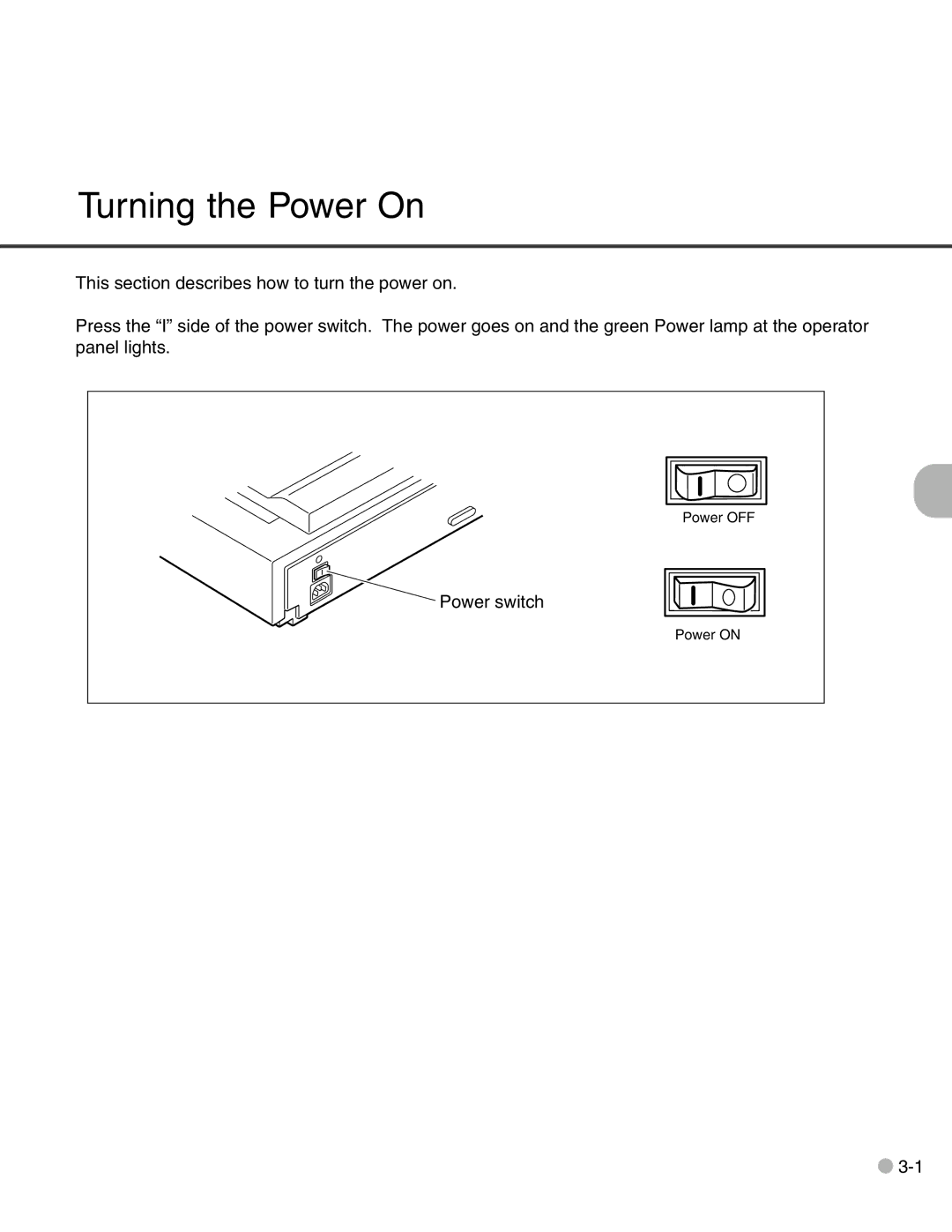 Fujitsu C150-E146-02EN manual Turning the Power On 