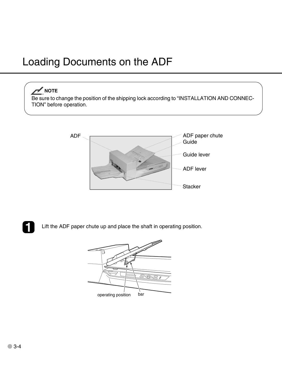 Fujitsu C150-E146-02EN manual Loading Documents on the ADF, Adf 