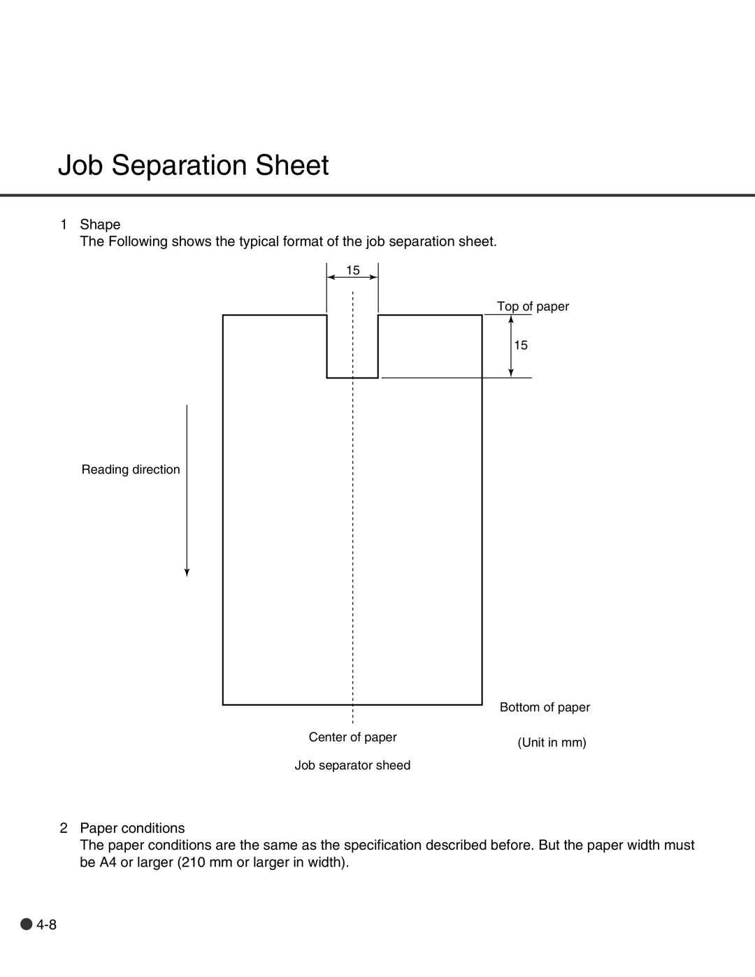 Fujitsu C150-E146-02EN manual Job Separation Sheet 