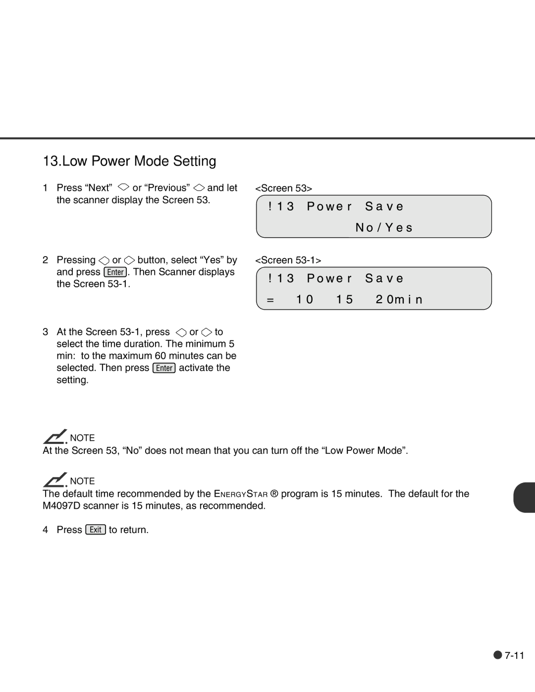 Fujitsu C150-E146-02EN manual Low Power Mode Setting 