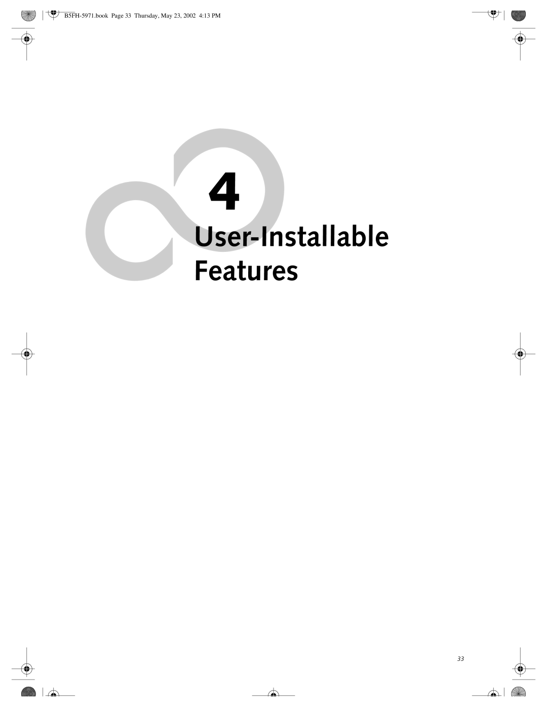 Fujitsu C2010, C2111 manual User-Installable Features 