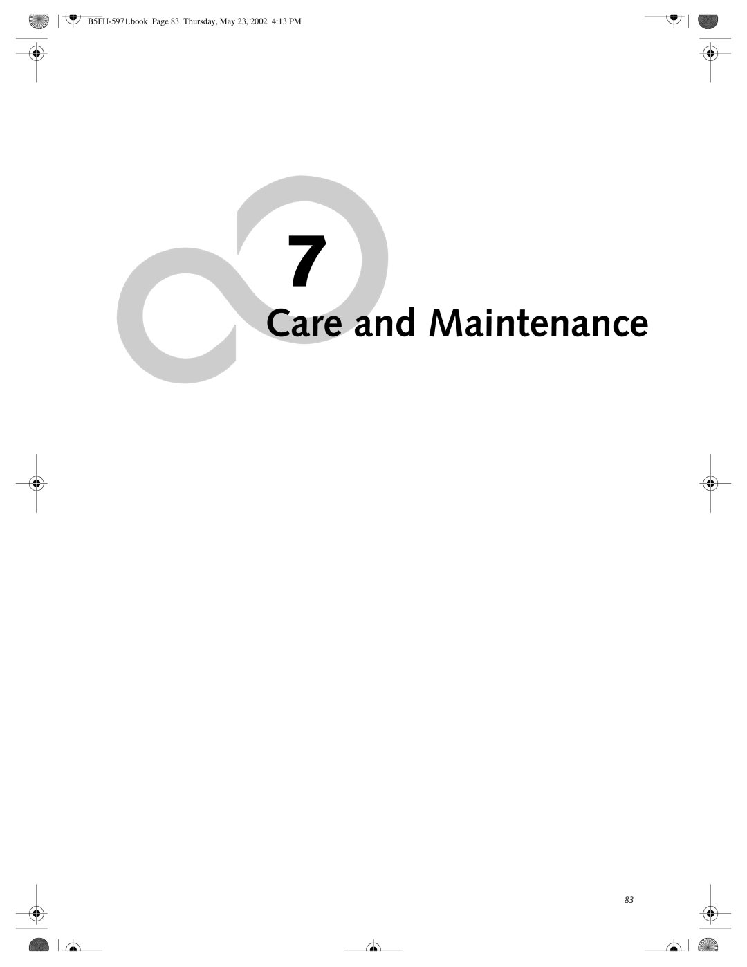 Fujitsu C2010, C2111 manual Care and Maintenance 