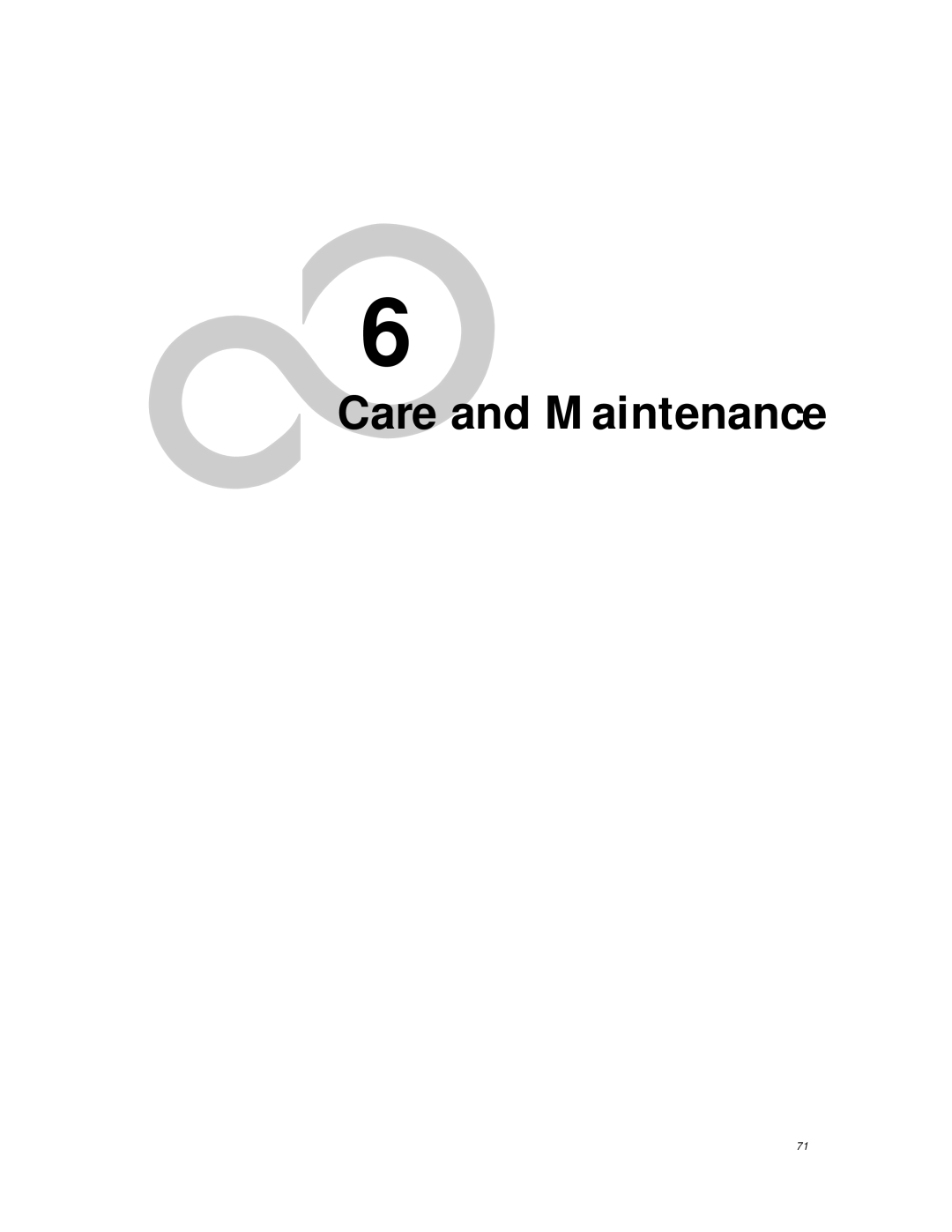 Fujitsu C6577 manual Care and Maintenance 