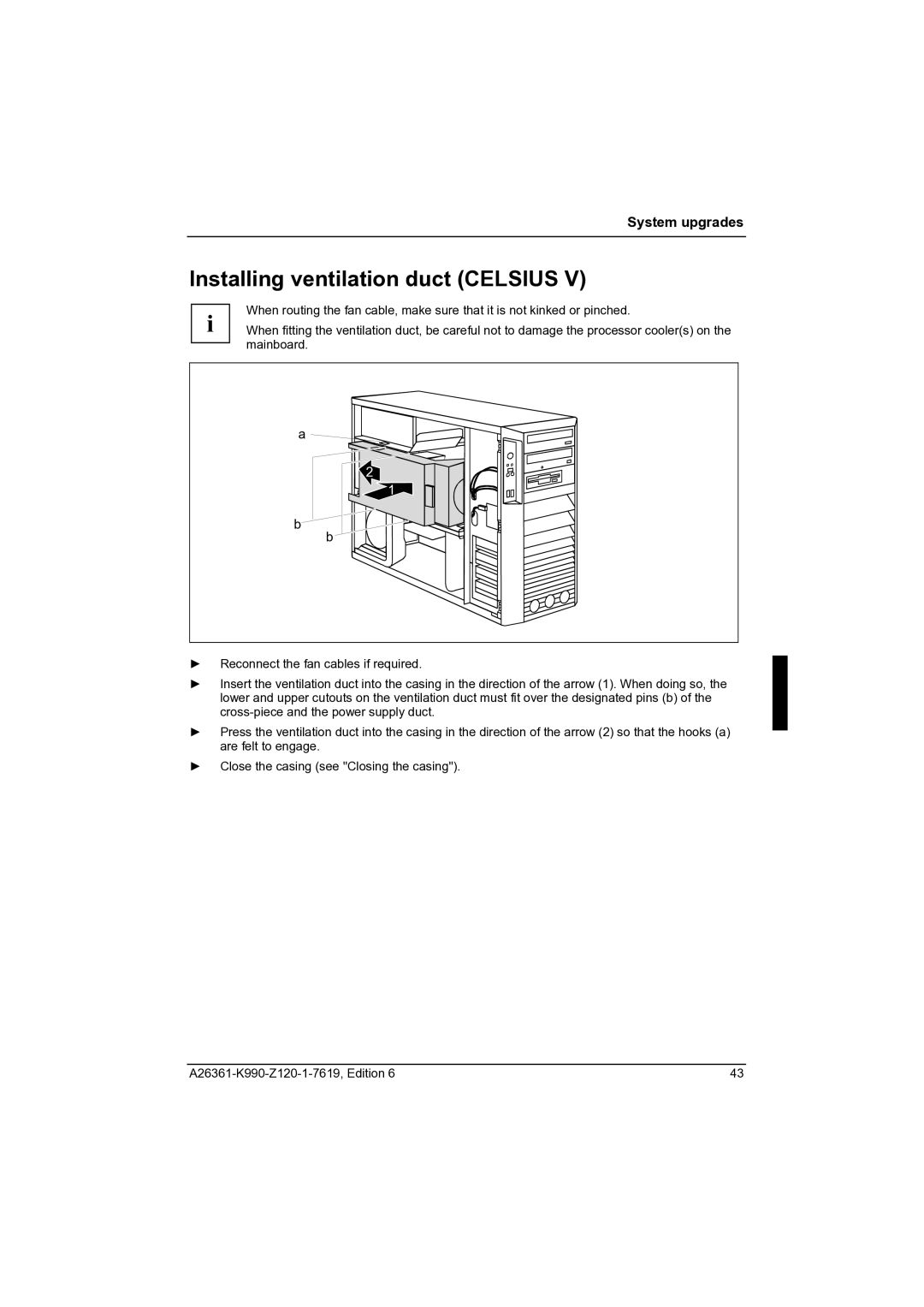 Fujitsu CELCIUS M/V/R manual Installing ventilation duct Celsius 