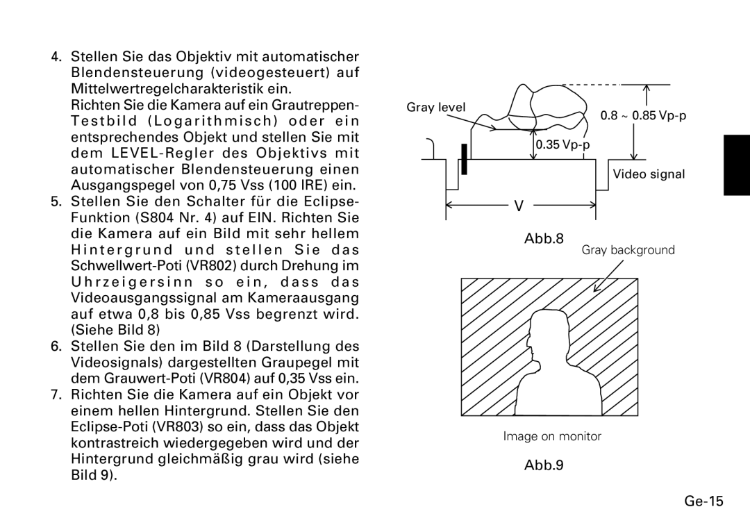 Fujitsu CG-311 SERIES instruction manual Abb.8, Abb.9 Ge-15 