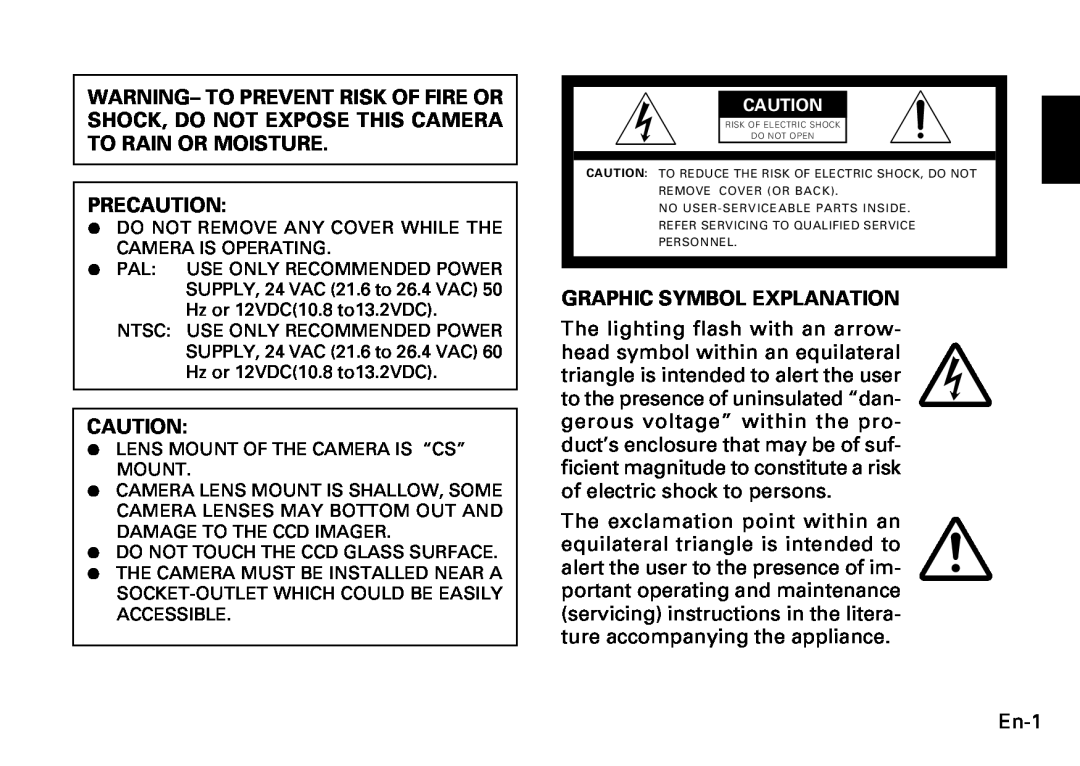 Fujitsu CG-311 SERIES instruction manual Precaution, Graphic Symbol Explanation 