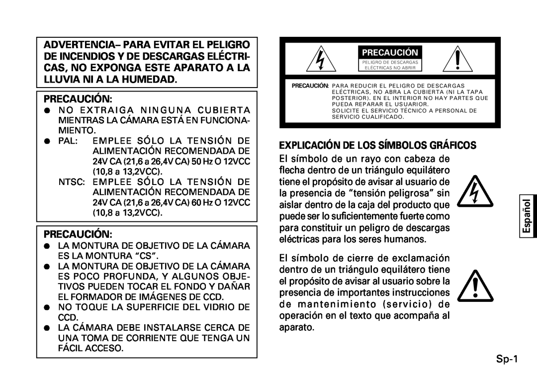 Fujitsu CG-311 SERIES instruction manual Precaución, Explicación De Los Símbolos Gráficos 