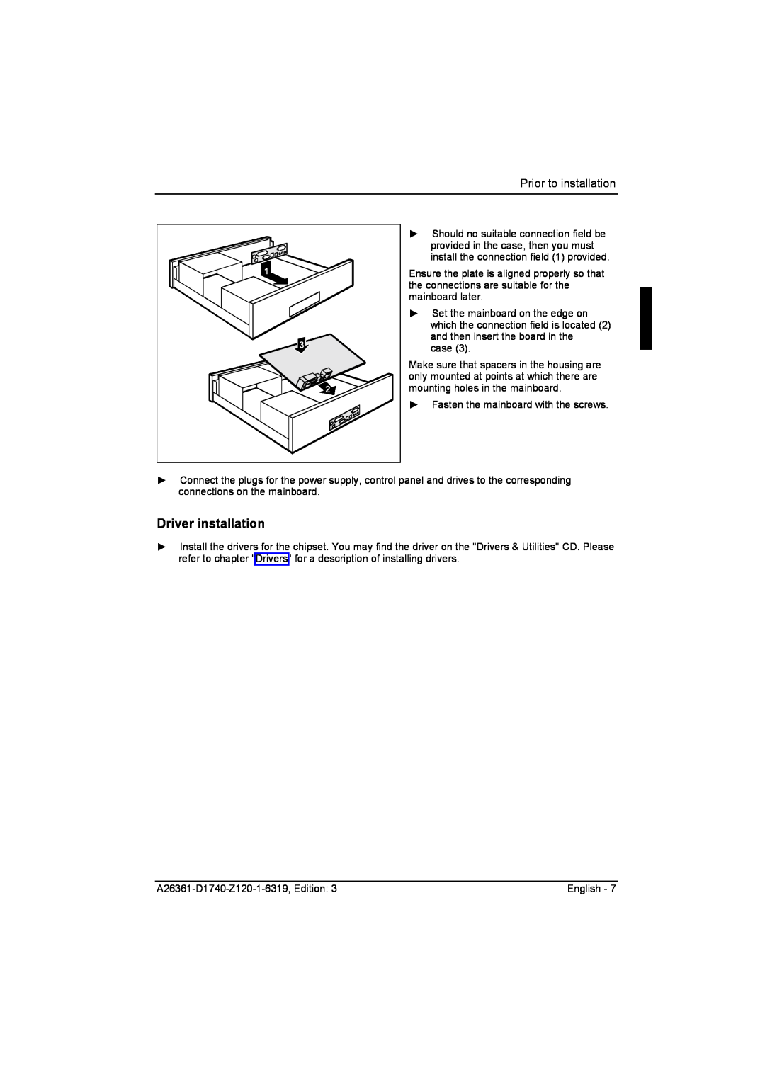 Fujitsu D1740 technical manual Driver installation, Prior to installation 