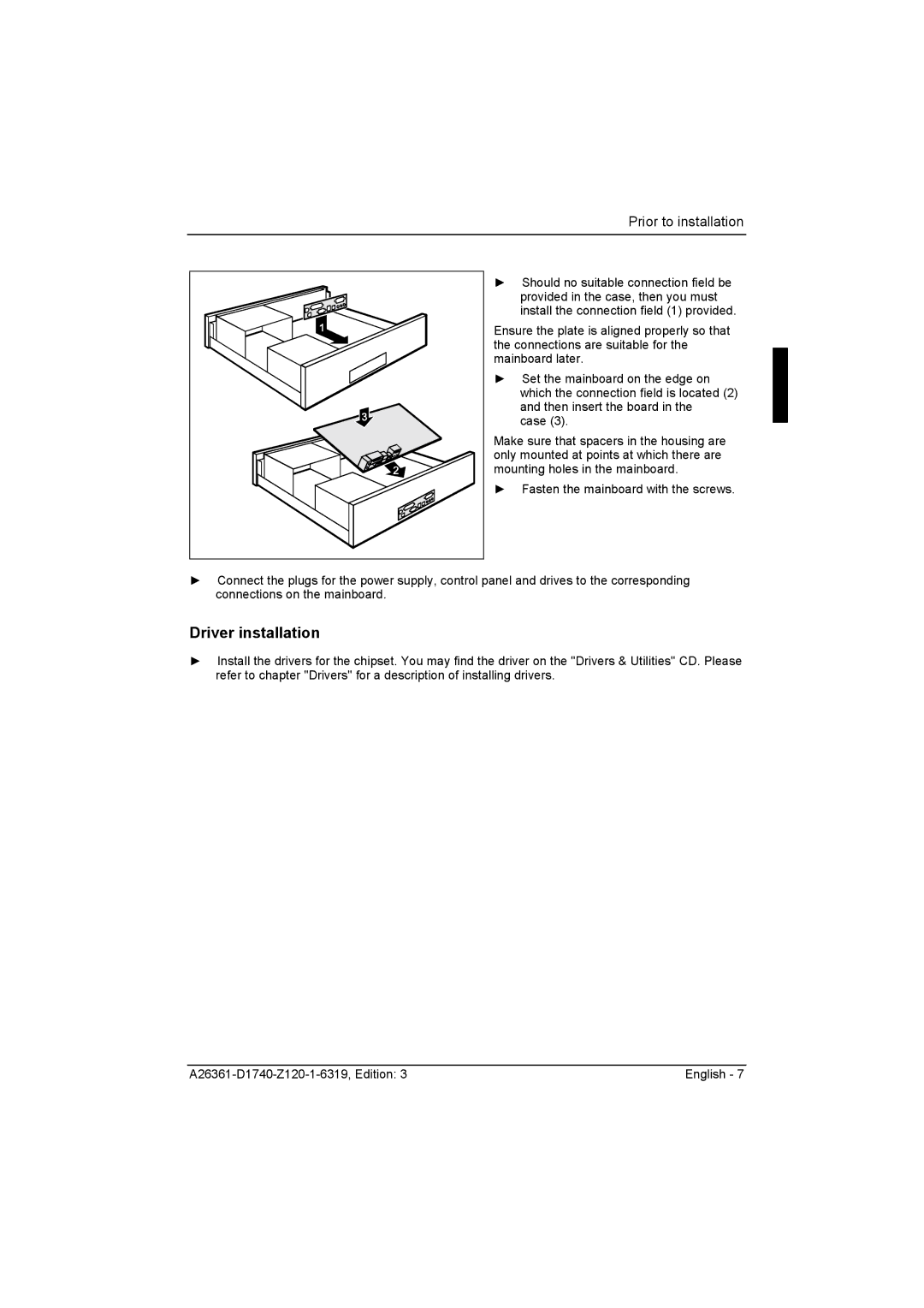 Fujitsu D1740 technical manual Driver installation 