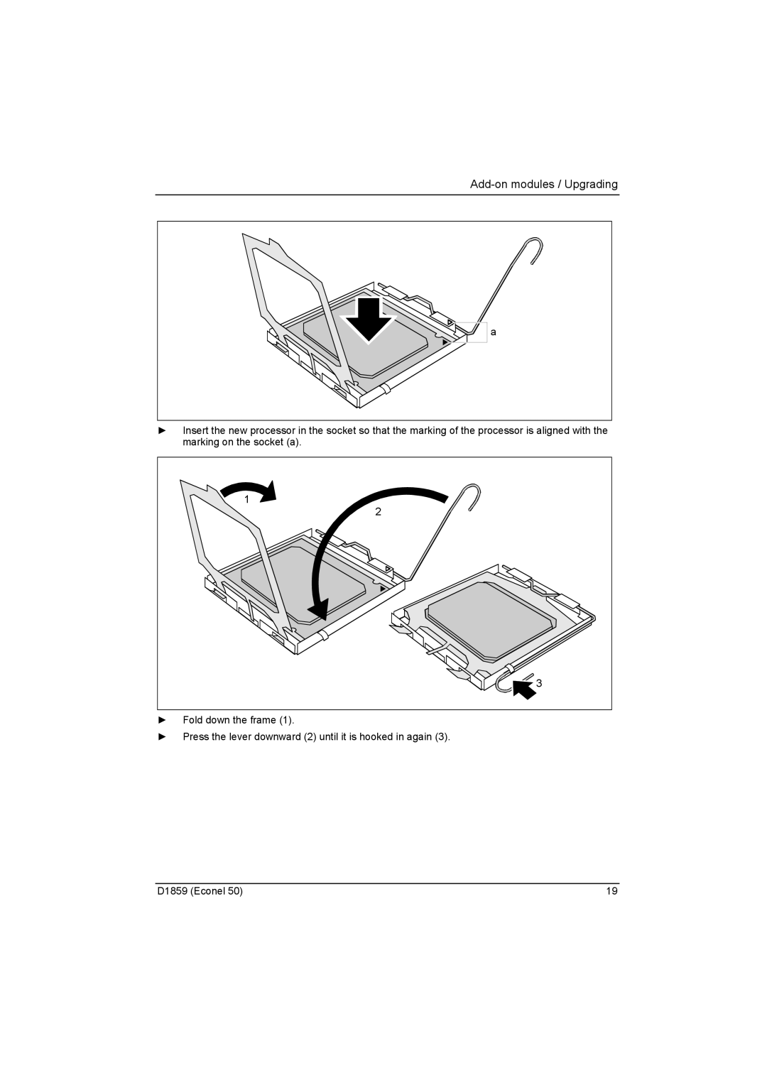 Fujitsu D1859 technical manual Add-on modules / Upgrading 