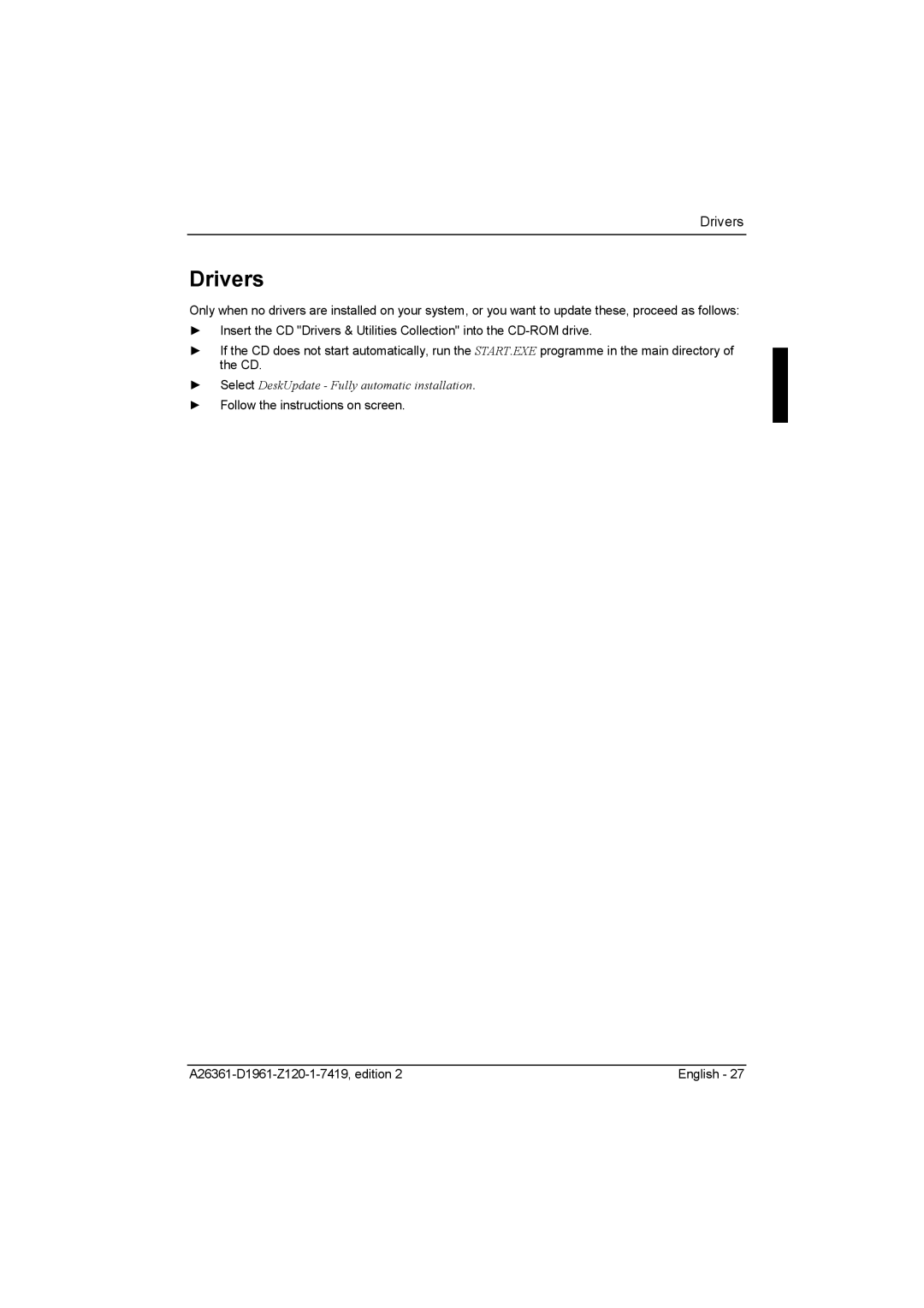 Fujitsu D1961 technical manual Drivers 