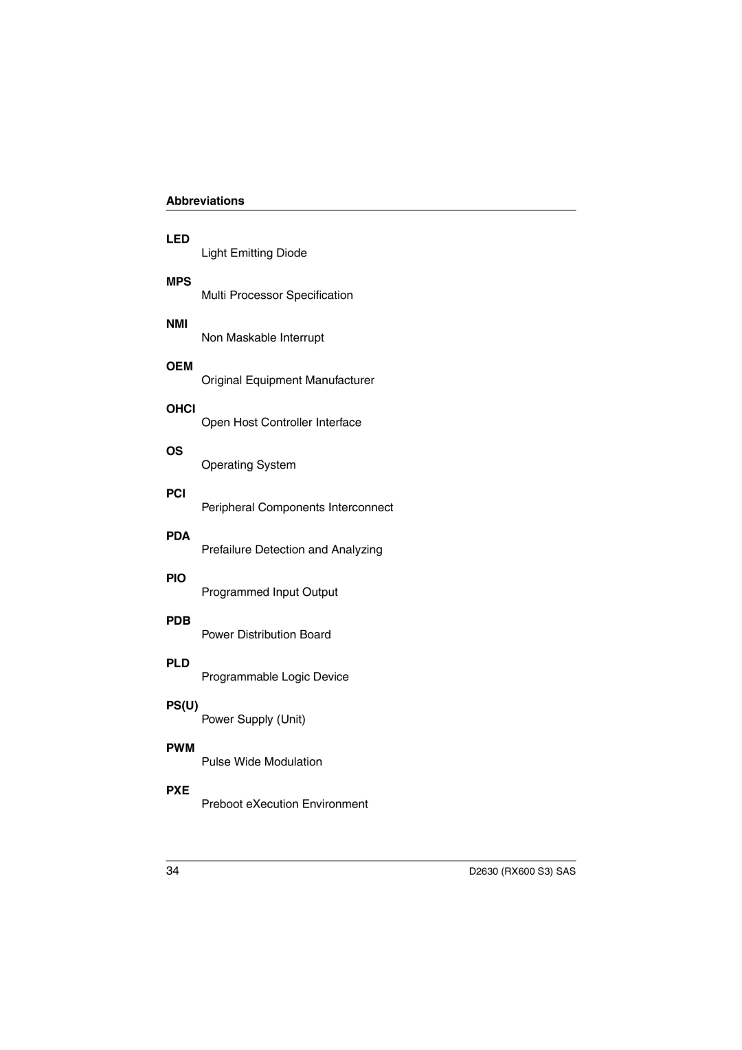 Fujitsu D2630 technical manual Led 