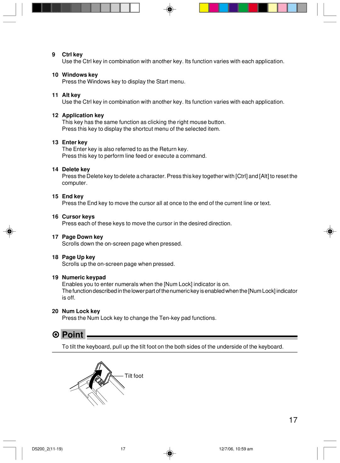 Fujitsu D5200 user manual Point 