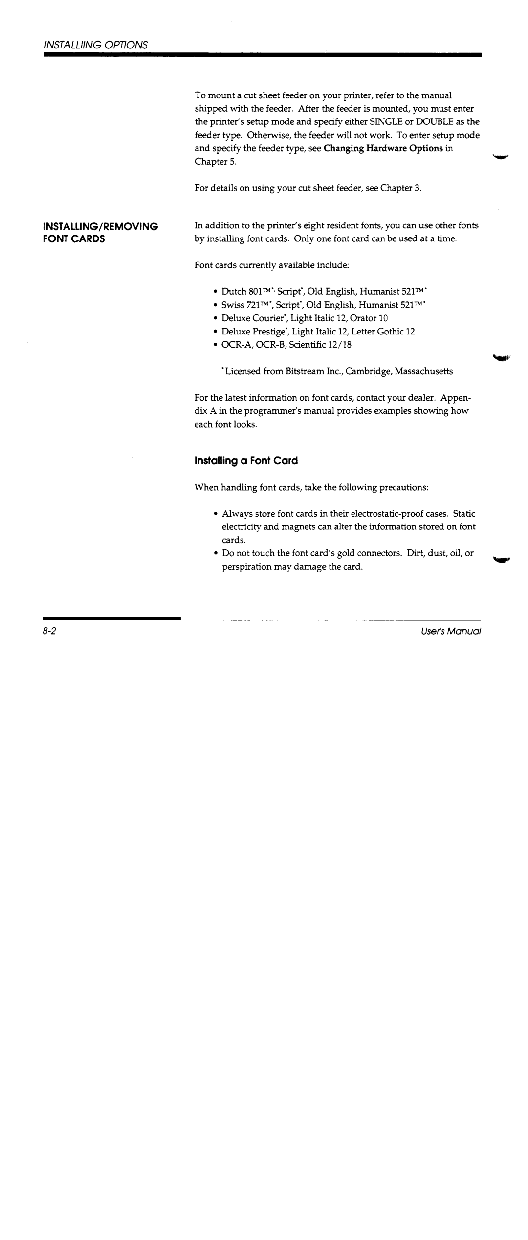 Fujitsu DL1100 manual 