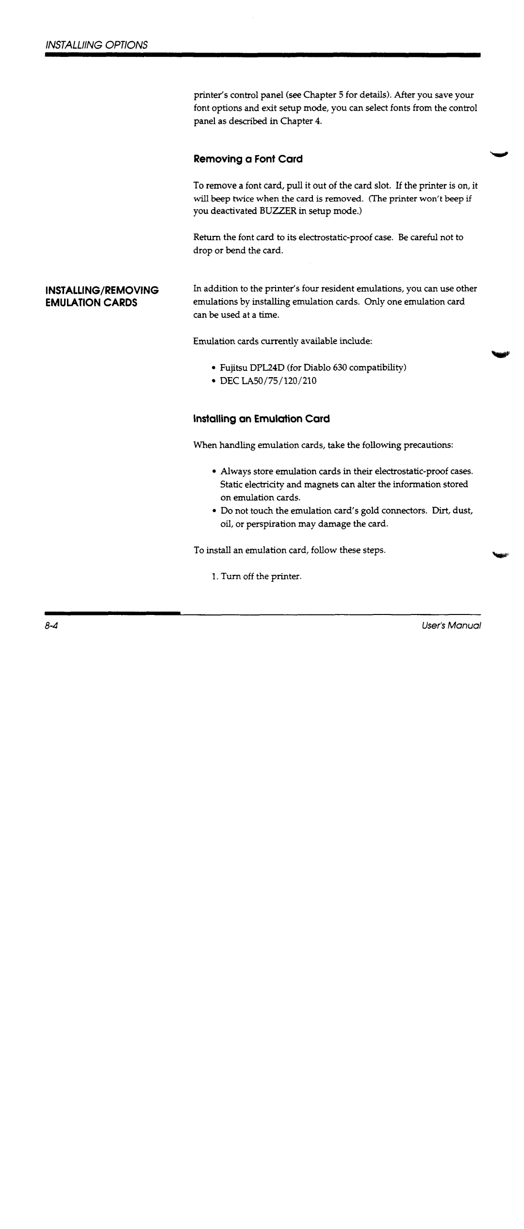 Fujitsu DL1100 manual 