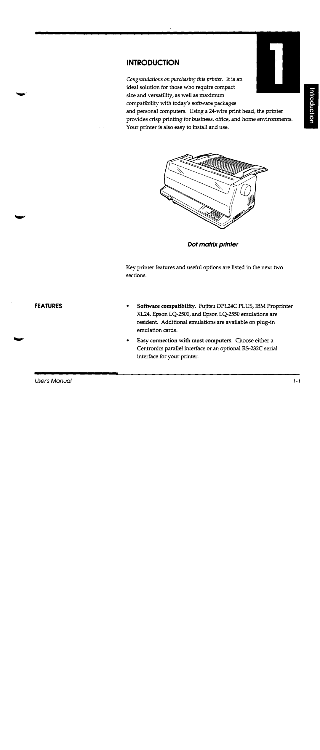 Fujitsu DL1100 manual 