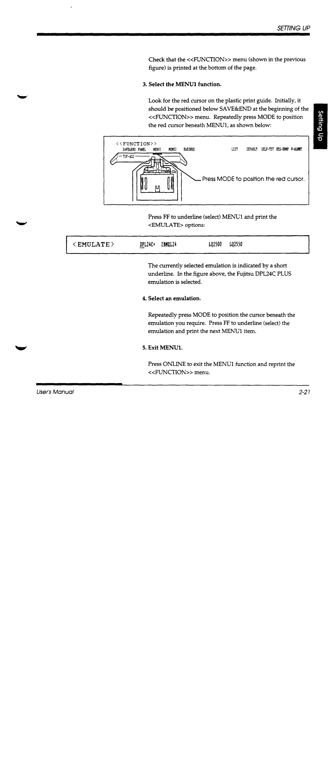 Fujitsu DL1100 manual 