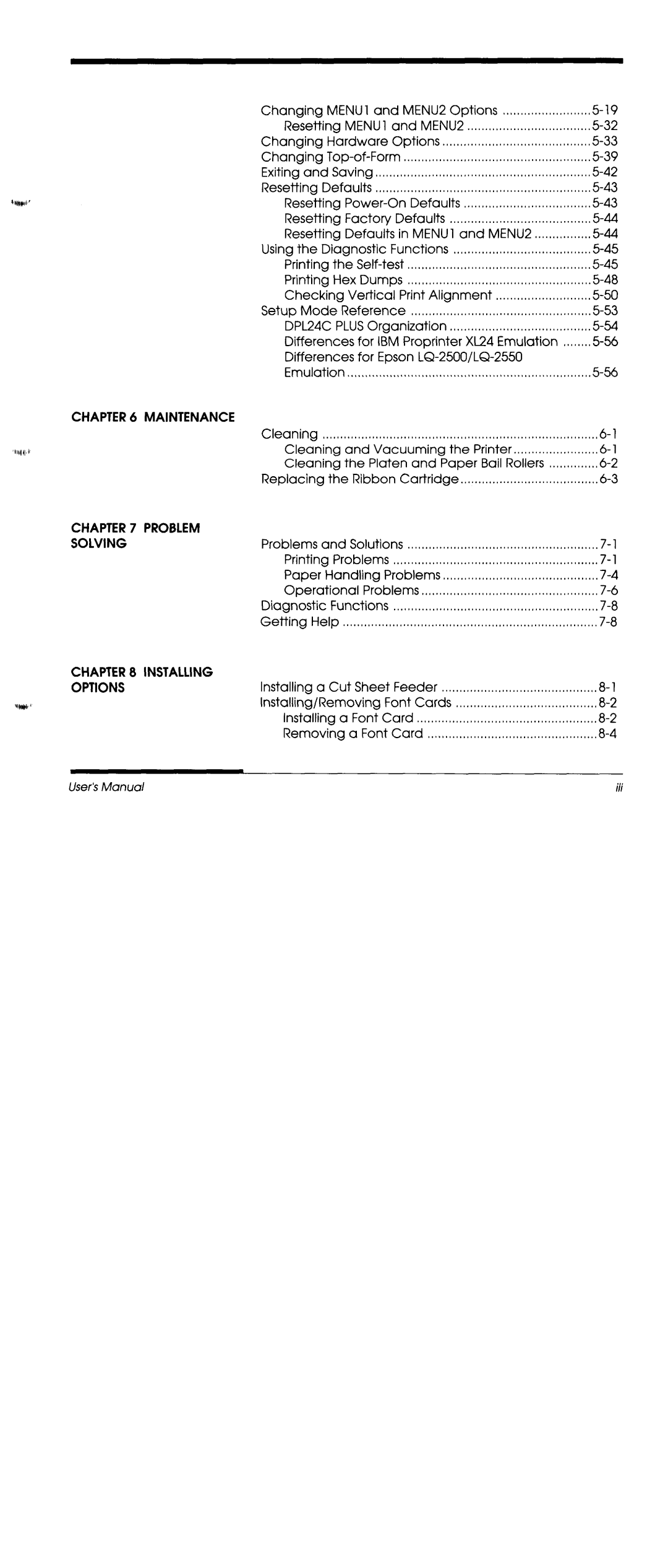 Fujitsu DL3600 manual 