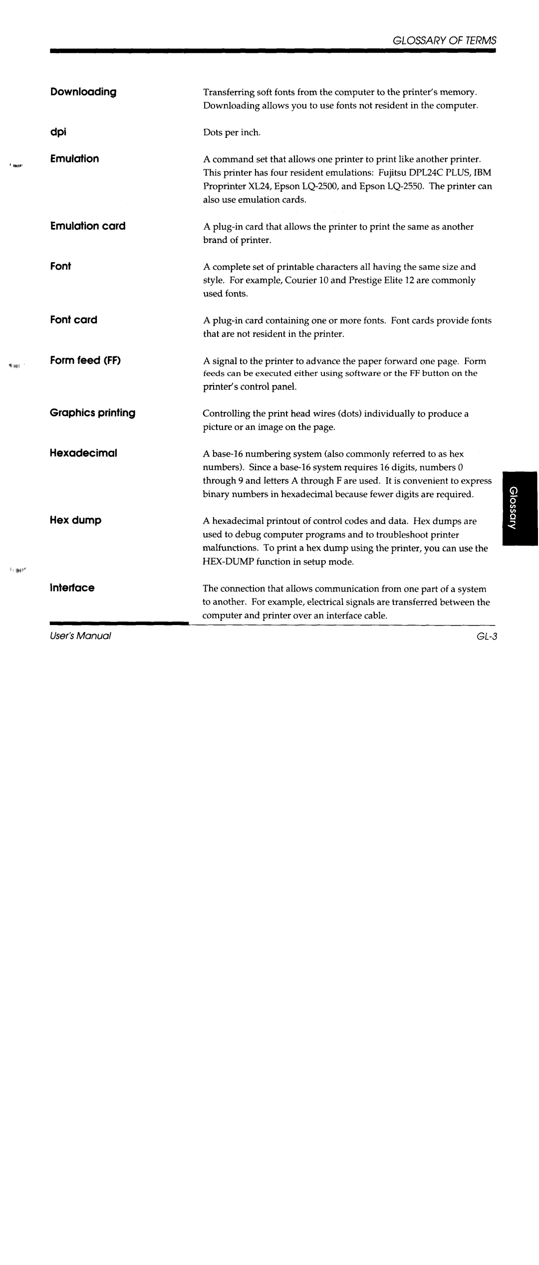 Fujitsu DL3600 manual 