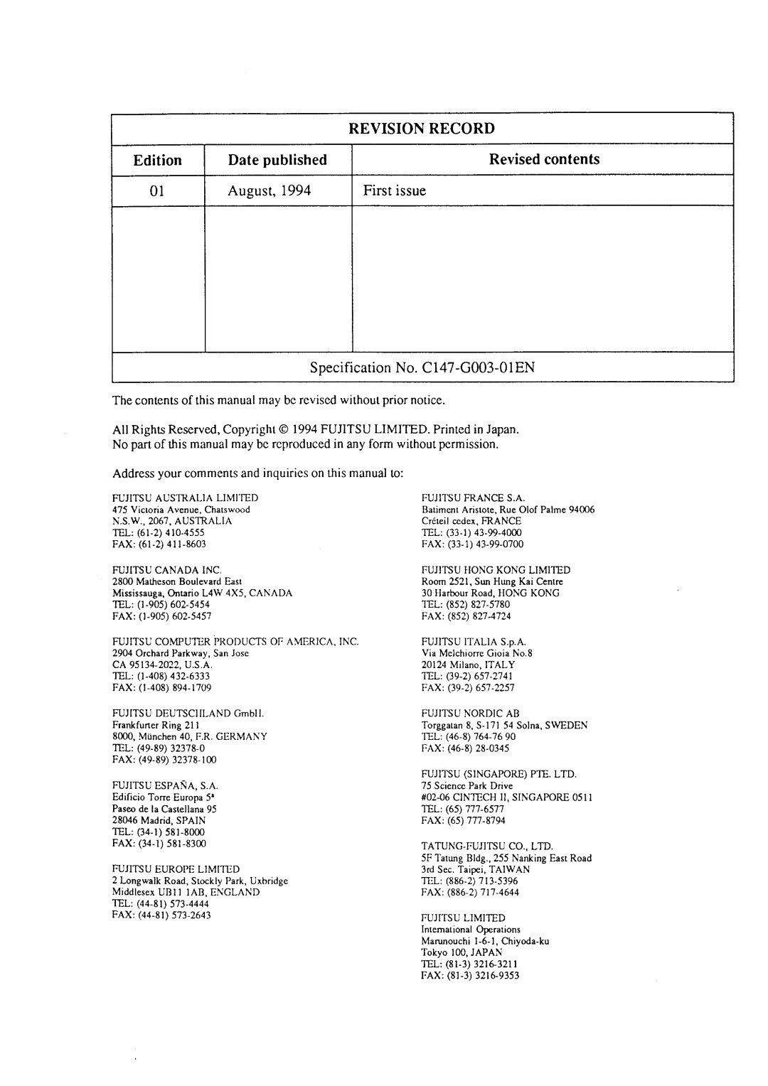 Fujitsu DL3700 manual 