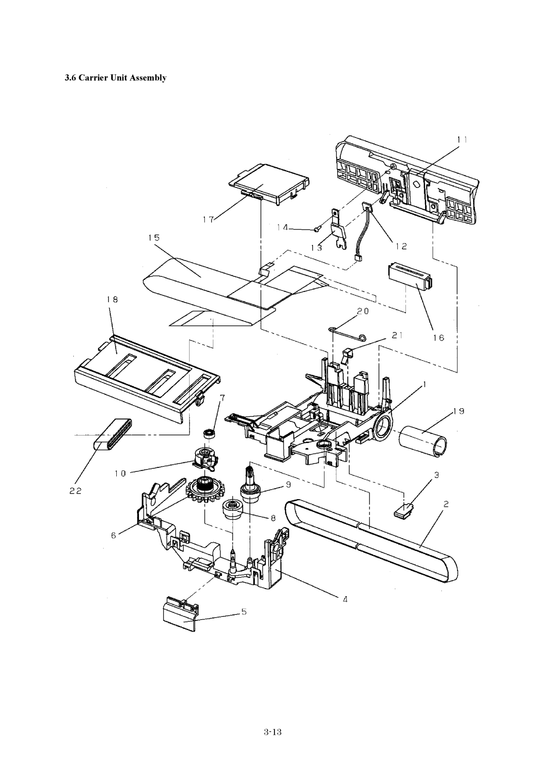 Fujitsu DL3750+ manual Carrier Unit Assembly 