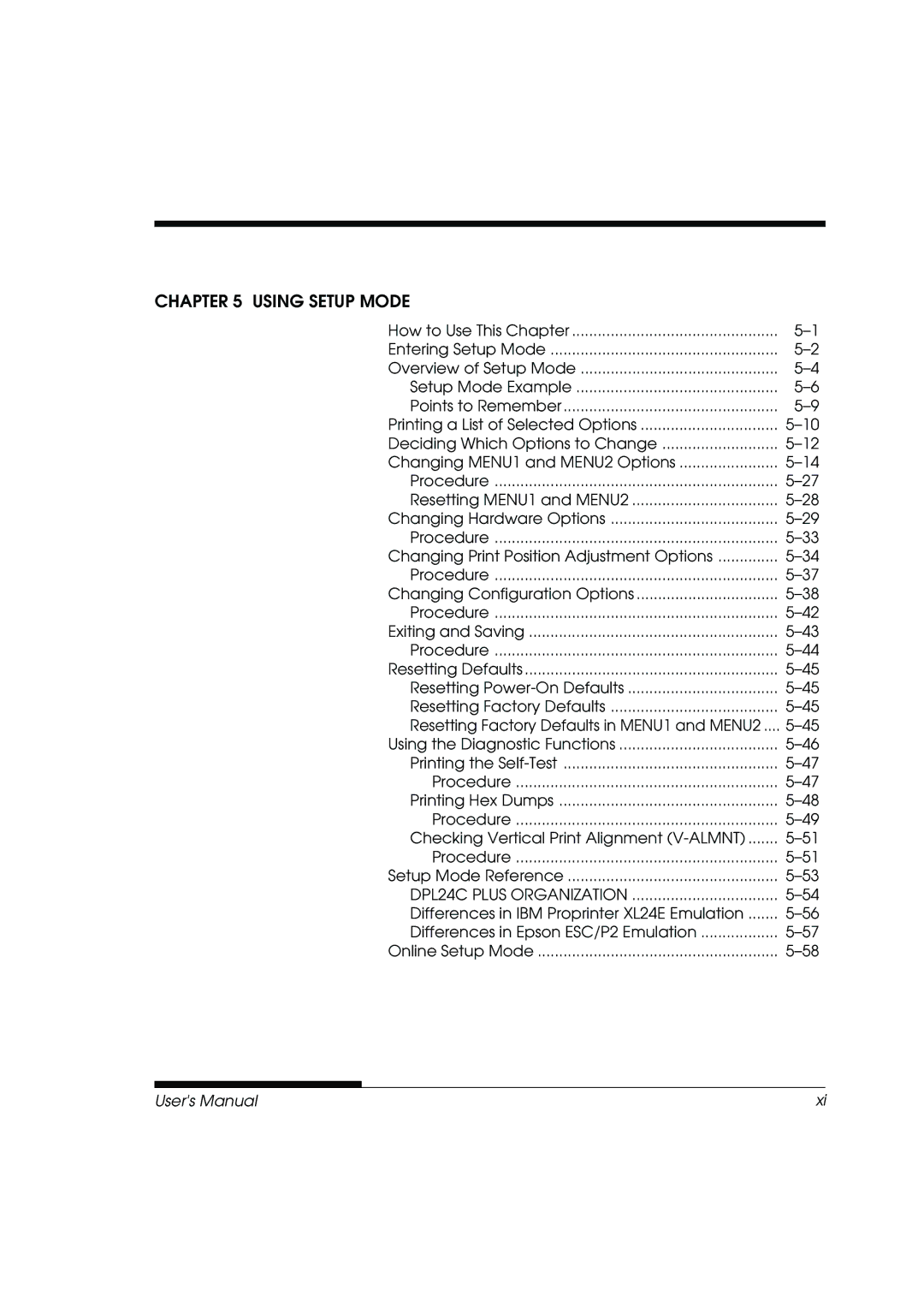 Fujitsu DL3800 manual Using Setup Mode, DPL24C Plus Organization 