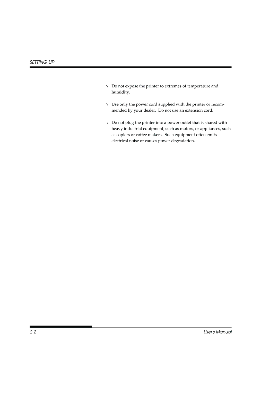 Fujitsu DL3800 manual Setting UP 