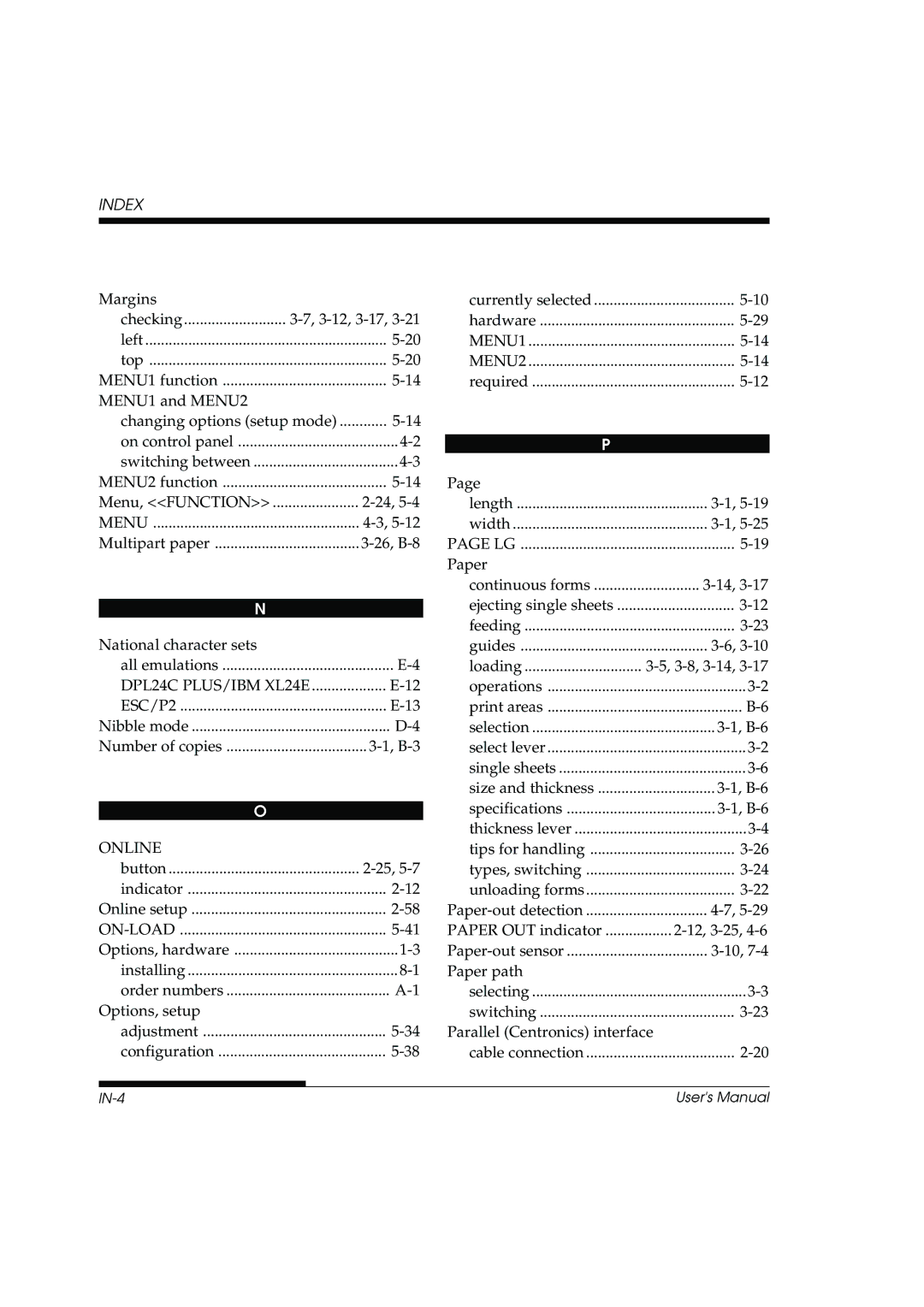 Fujitsu DL3800 manual Menu 