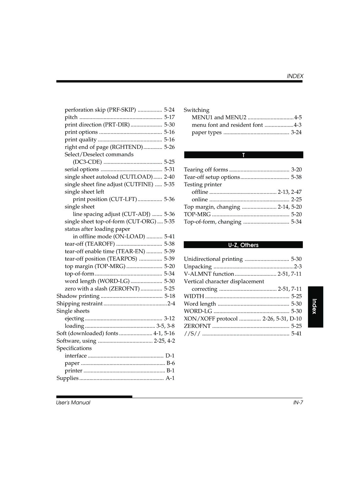 Fujitsu DL3800 manual Others 