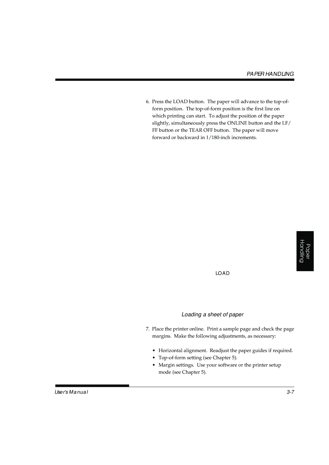 Fujitsu DL3800 manual Load 