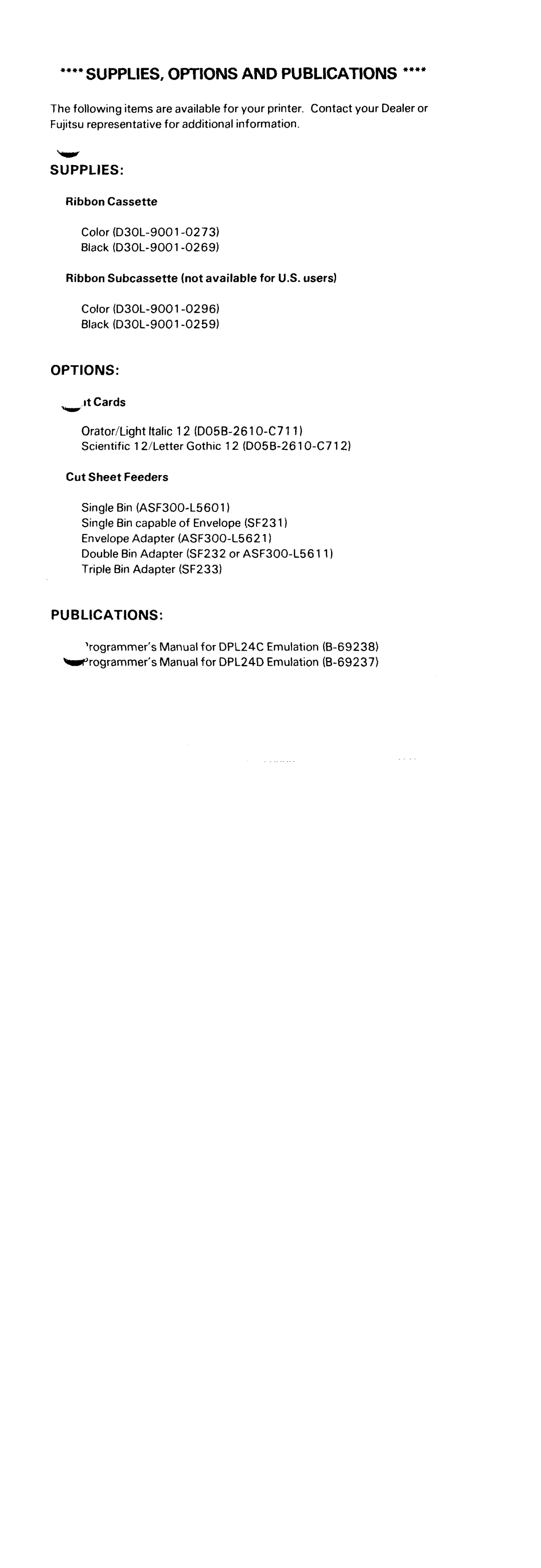 Fujitsu DL5600 manual 